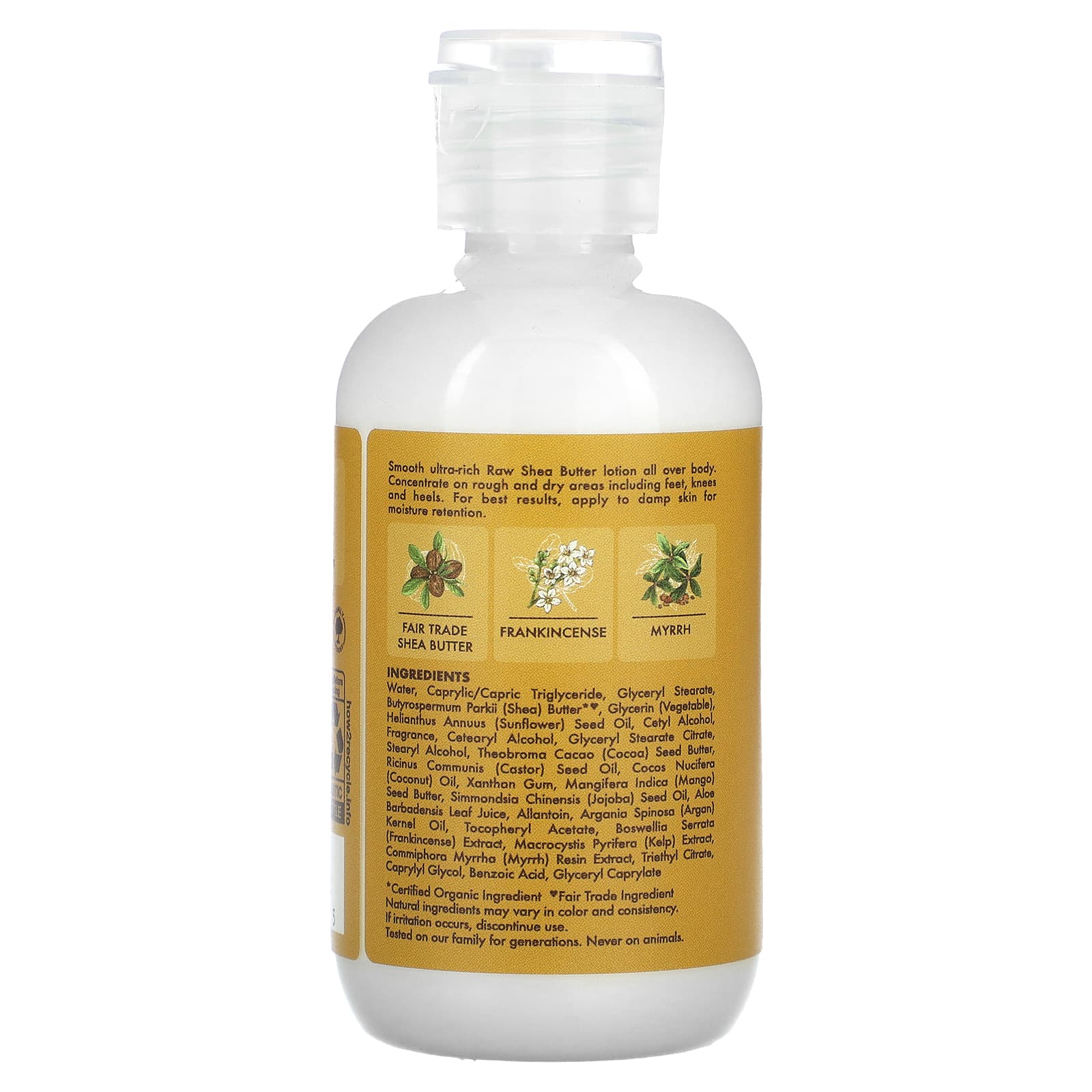 SheaMoisture, Увлажняющий лосьон для тела с необработанным маслом ши, для сухой кожи, 95 мл (3,2 жидк. Унции)