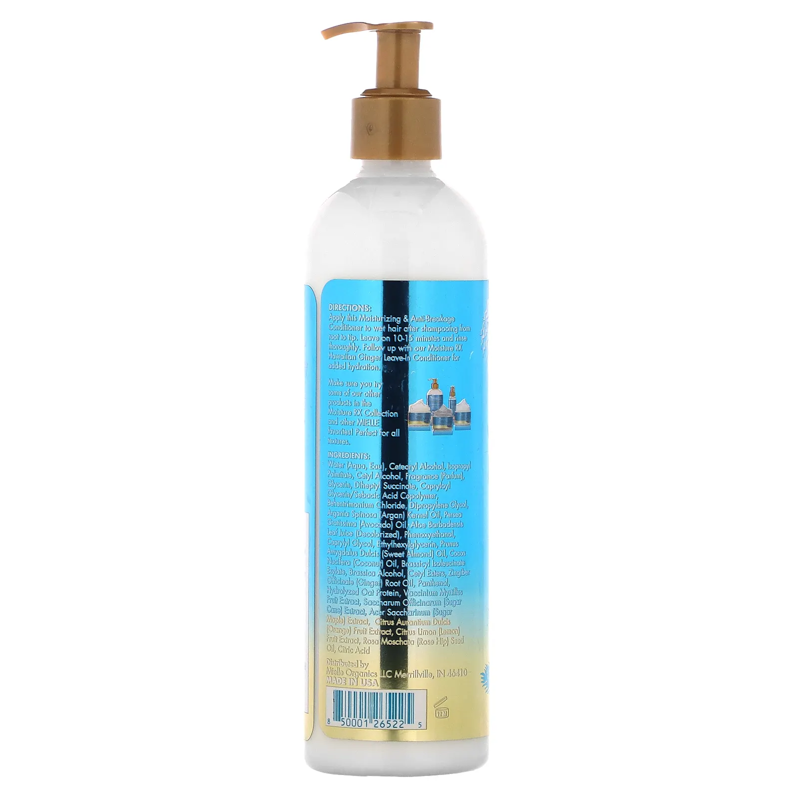 Mielle, Moisture RX, увлажняющий кондиционер против ломкости кожи, гавайский имбирь, 355 мл (12 жидк. Унций)