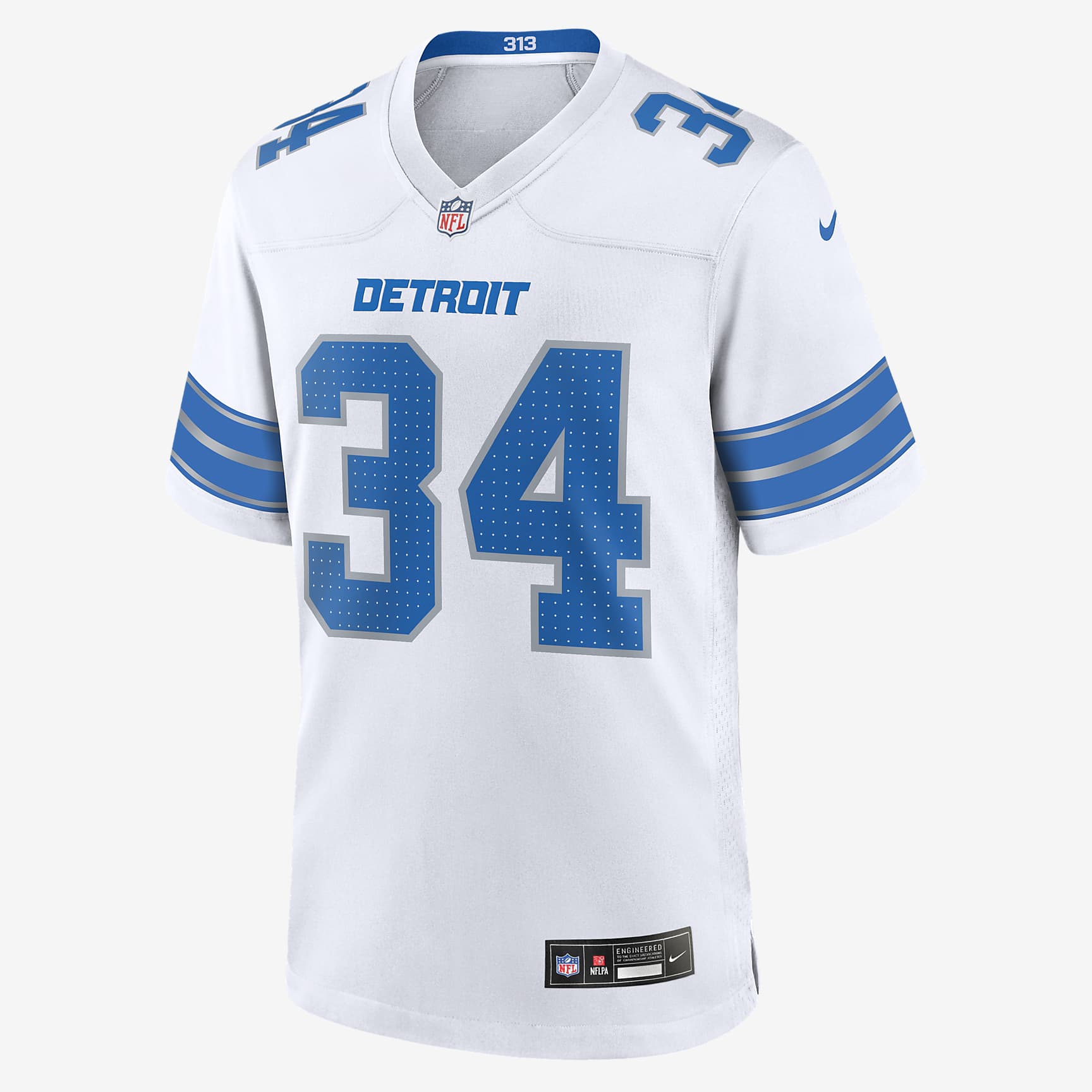 Alex Anzalone Detroit Lions Men's Nike NFL Game Football Jersey