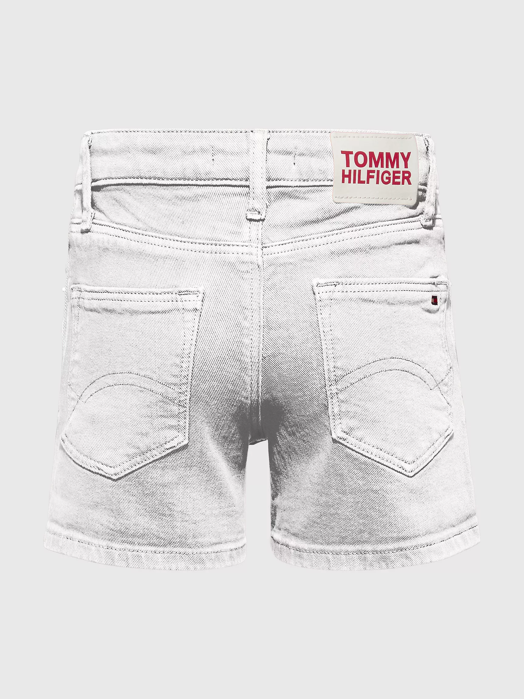 Короткие шорты для девочек Tommy Hilfiger, Детские однотонные джинсовые шорты