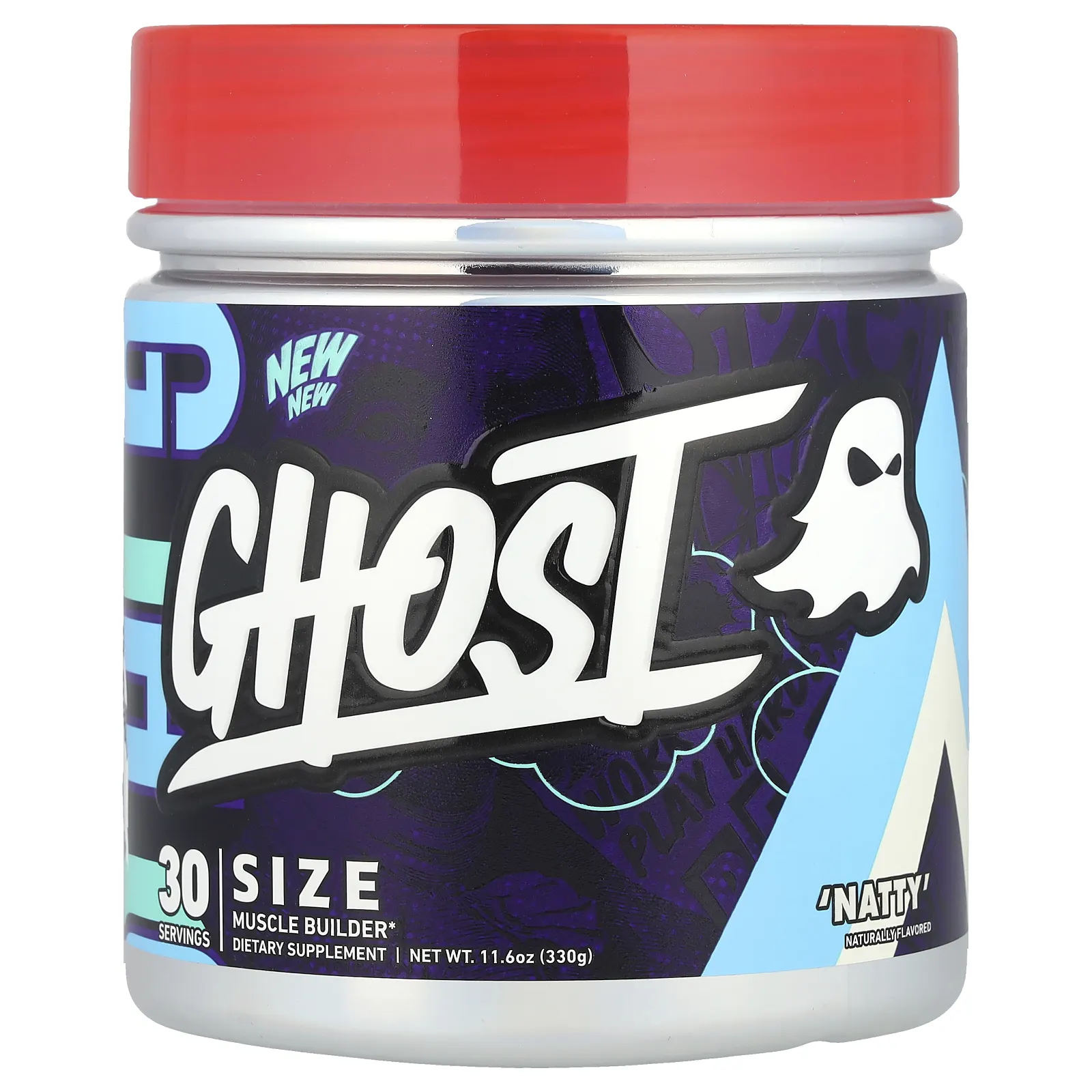 Ghost, Size, для наращивания мышечной массы, Natty, 330 г (11,6 унции)