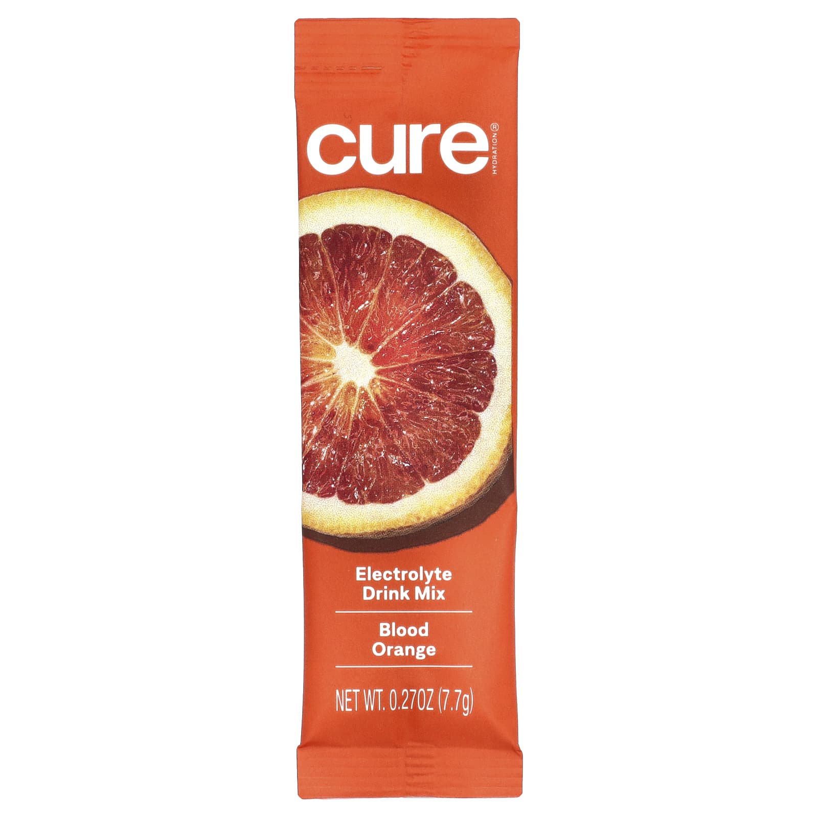 Cure Hydration, Смесь для приготовления электролитов, красный апельсин, 14 пакетиков по 7,7 г (0,27 унции)