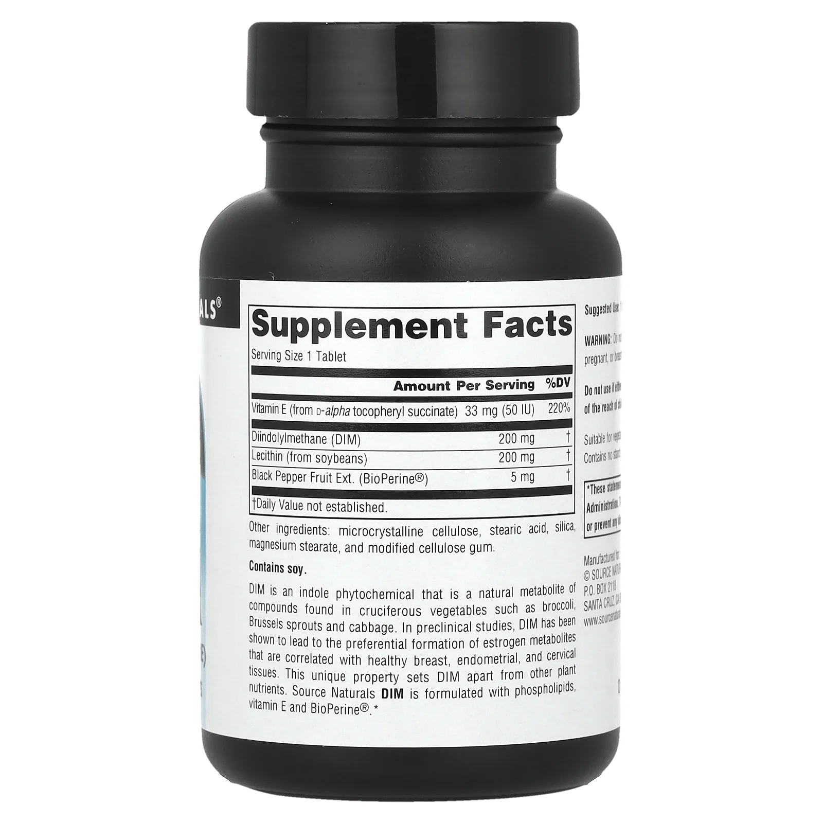 Source Naturals, DIM, 200 мг, 30 таблеток