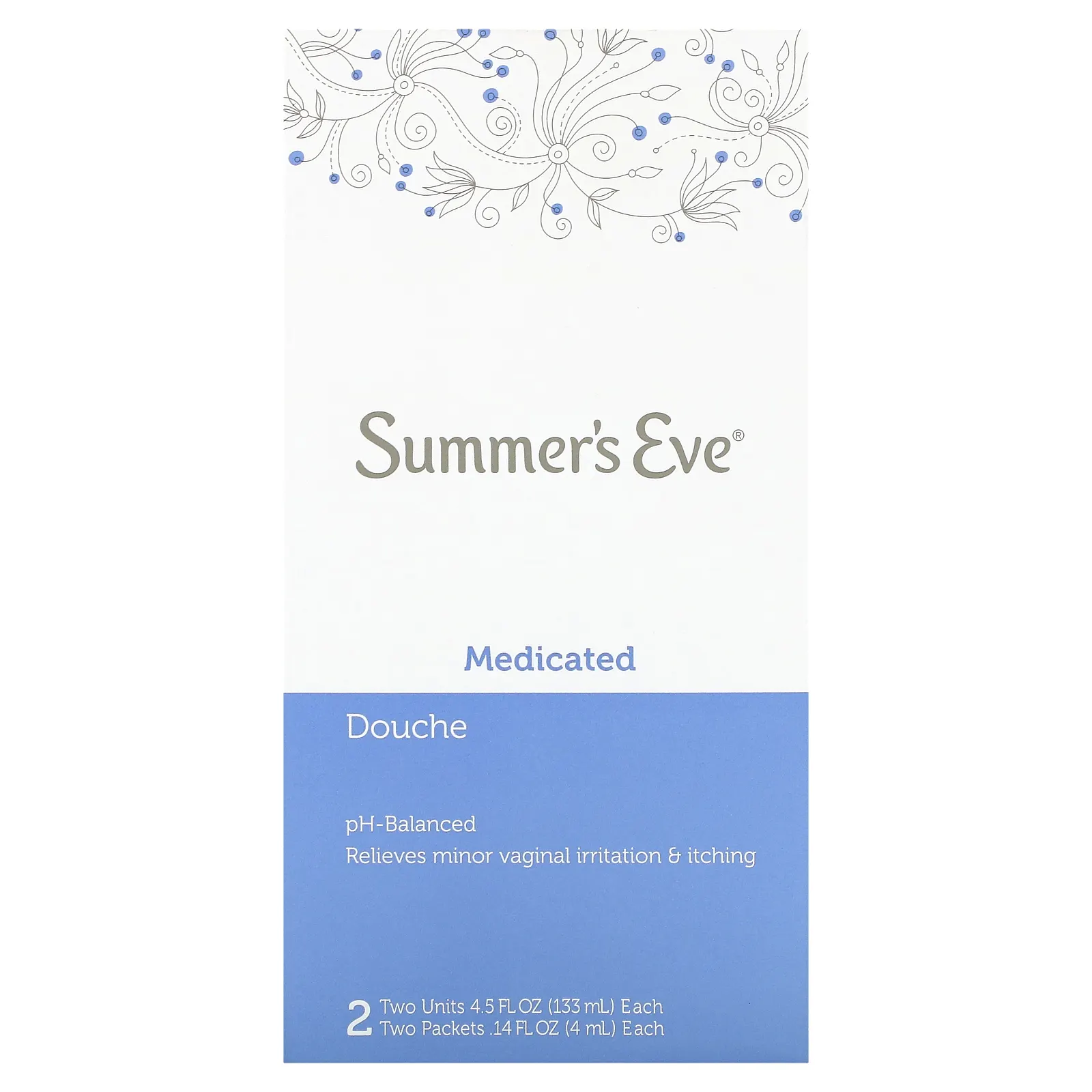 Summer's Eve, Лечебный душ, 2 порции по 133 мл (4,5 жидк. Унции)