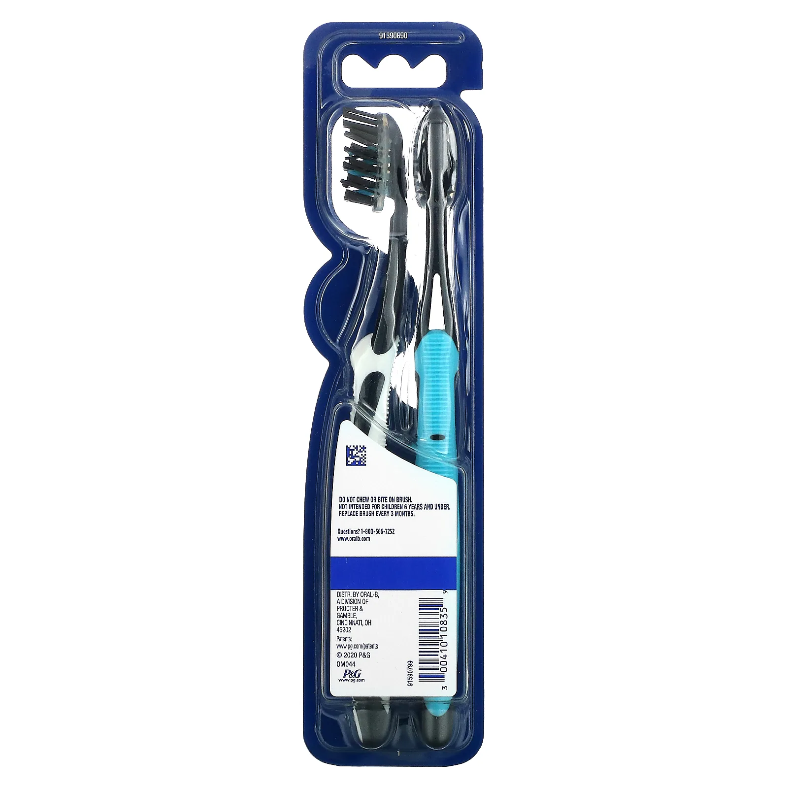 Oral-B, Угольная зубная щетка Pro-Flex, средний размер, 2 шт. В упаковке