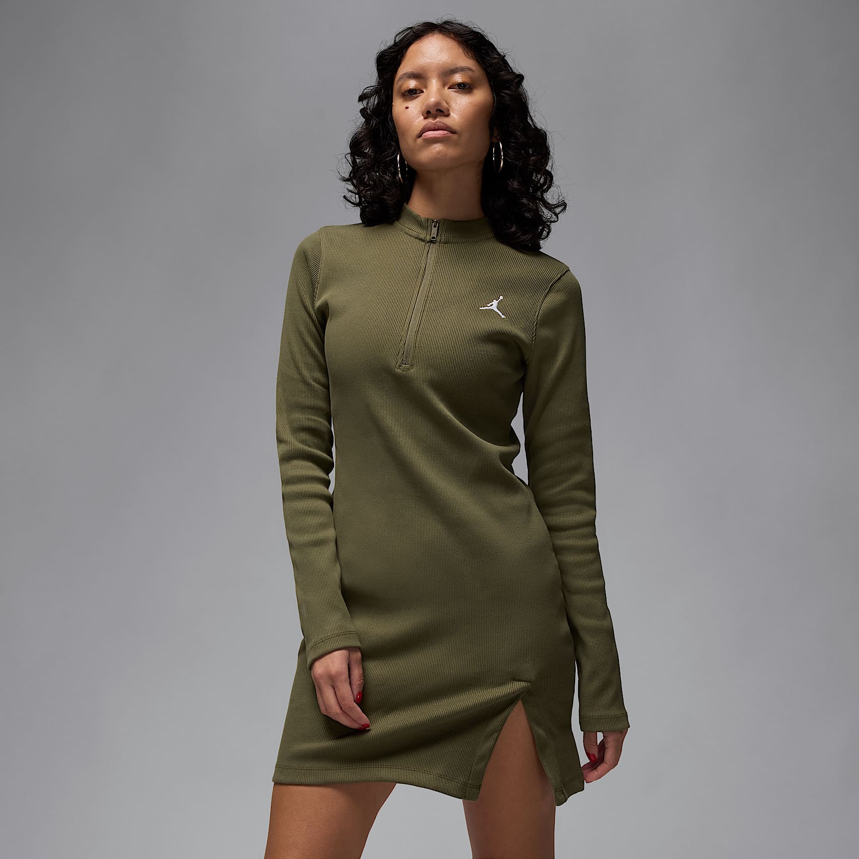 Jordan Women's 1/2-Zip Long-Sleeve Knit Dress