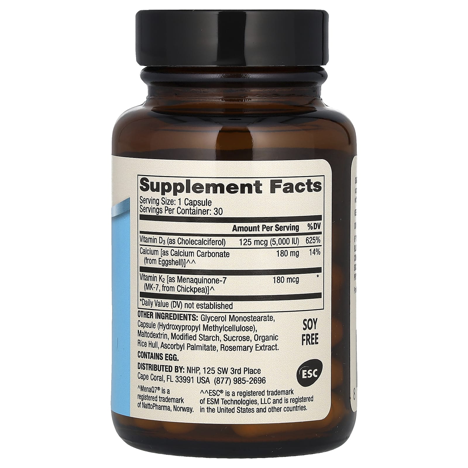 Dr. Mercola, Кальций с витаминами D3 & K2, 30 капсул