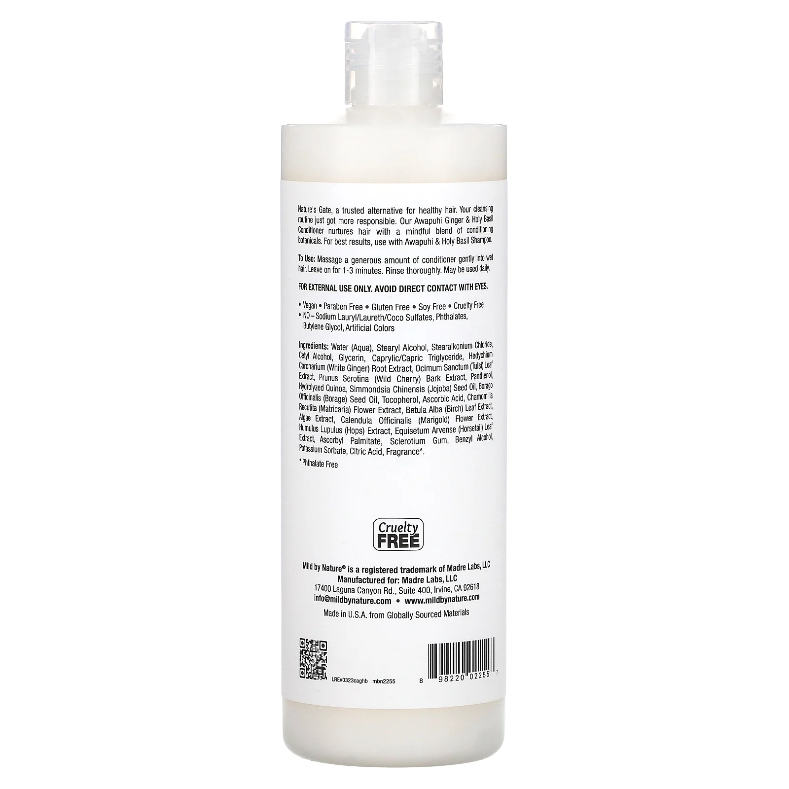 Mild By Nature, кондиционер для тонких волос, с имбирем авапухи и базиликом, 473 мл (16 жидк. унций)