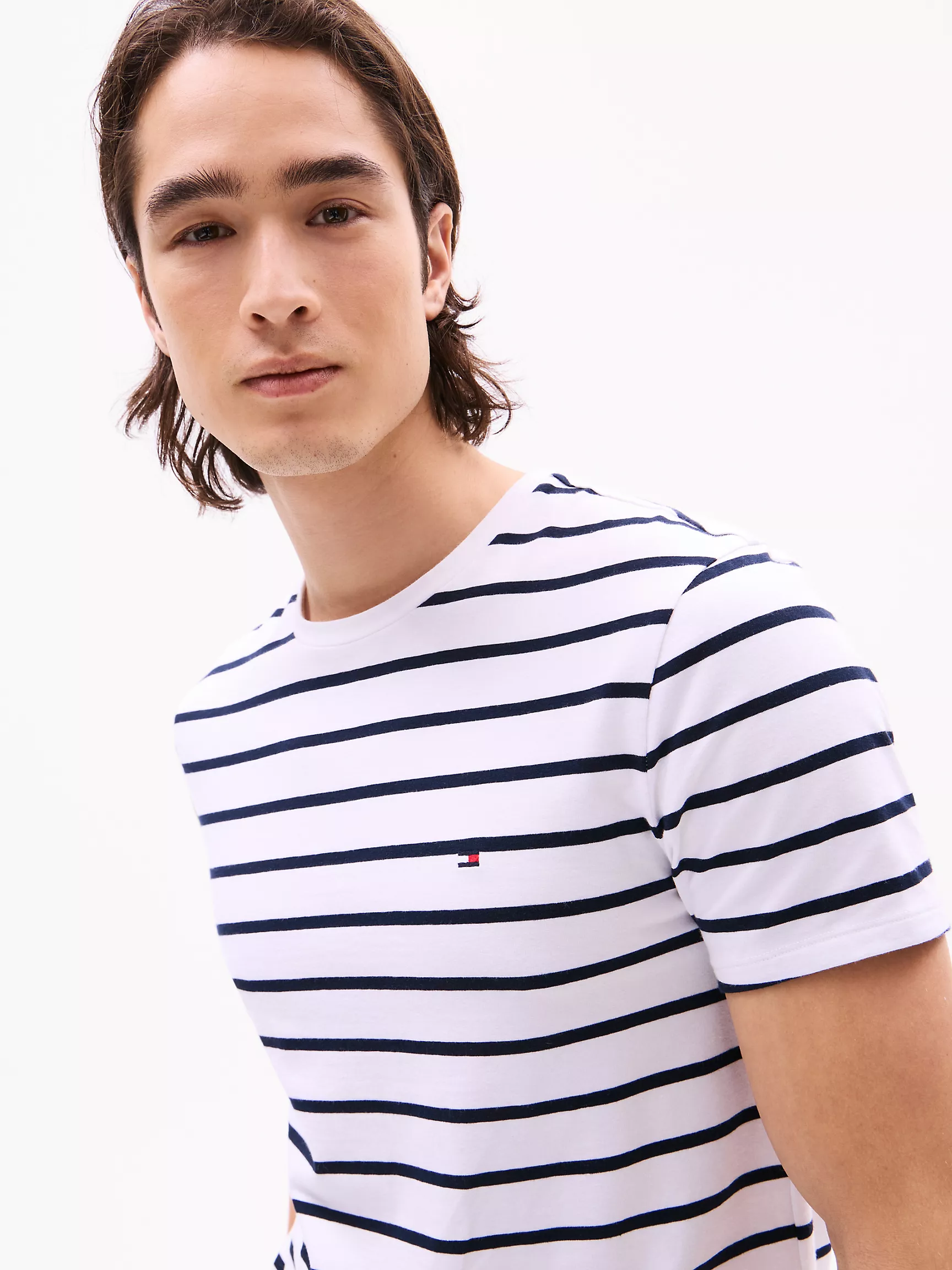 Мужская футболка Tommy Hilfiger, Эластичная футболка премиального качества сверхприталенного кроя