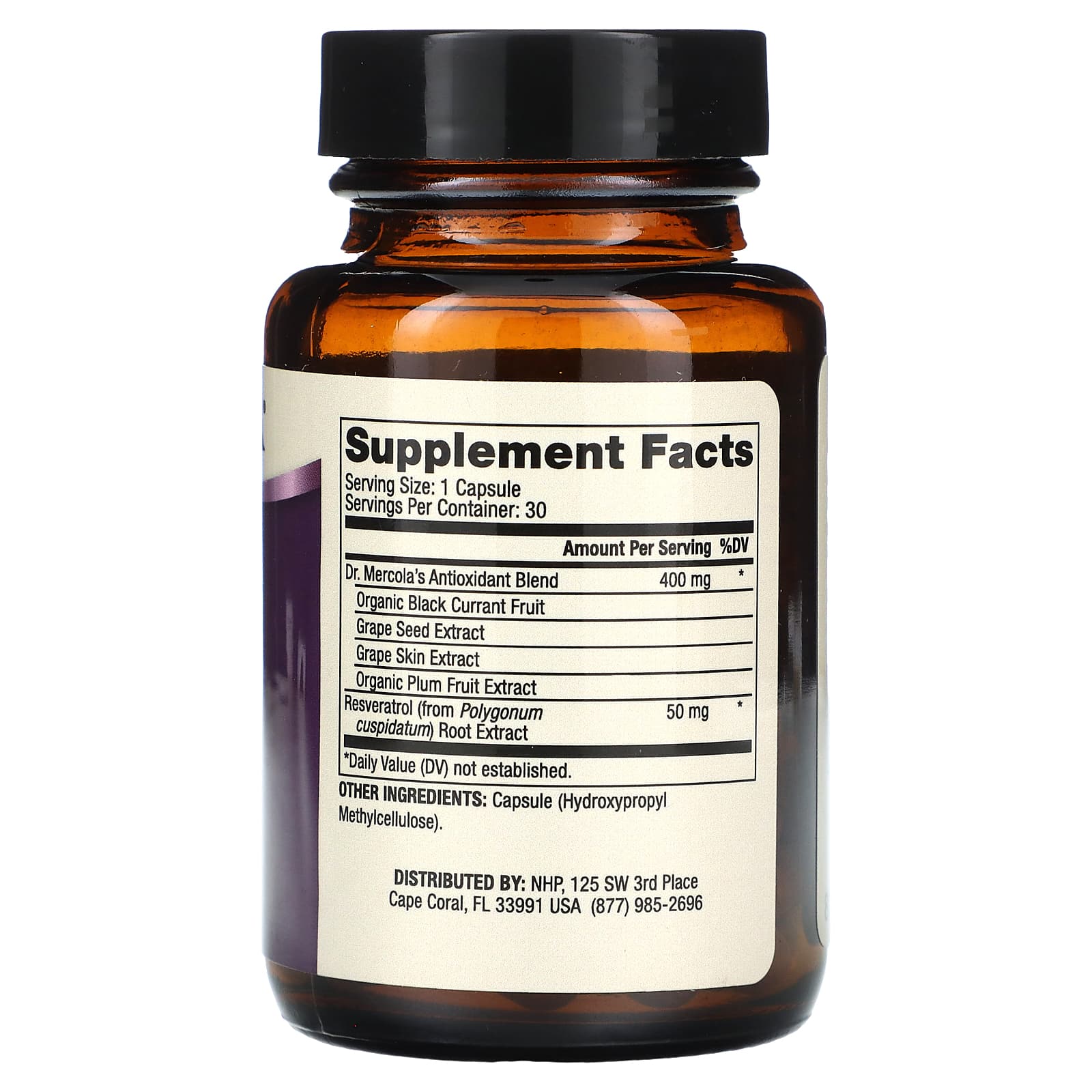 Dr. Mercola, Purple Defense, с ресвератролом, 30 капсул