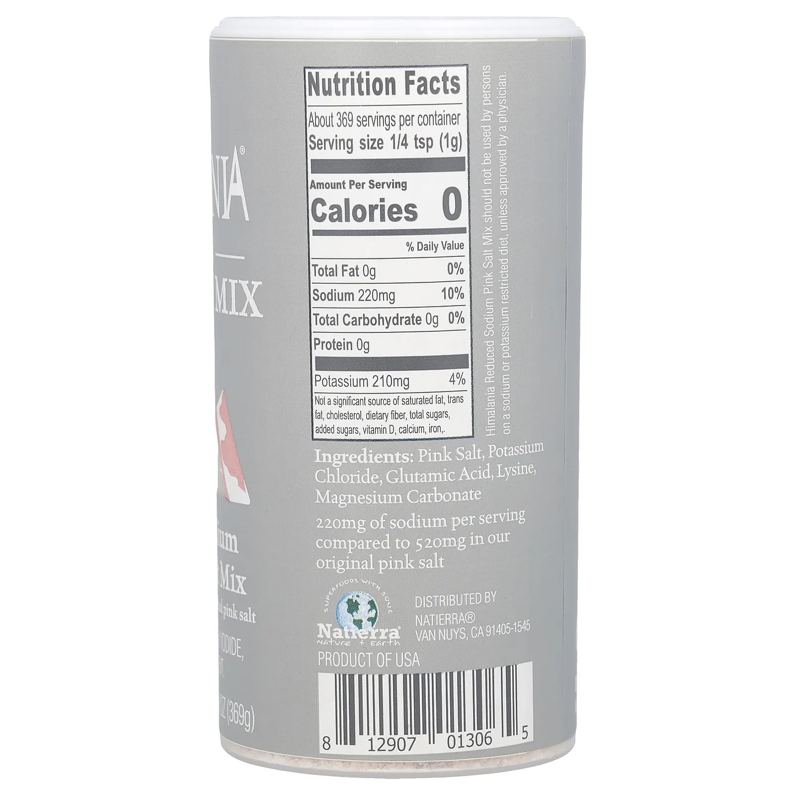 Himalania, гималайская мелкая розовая соль, восстановленная натриевая соль, 369 г (13 унций)