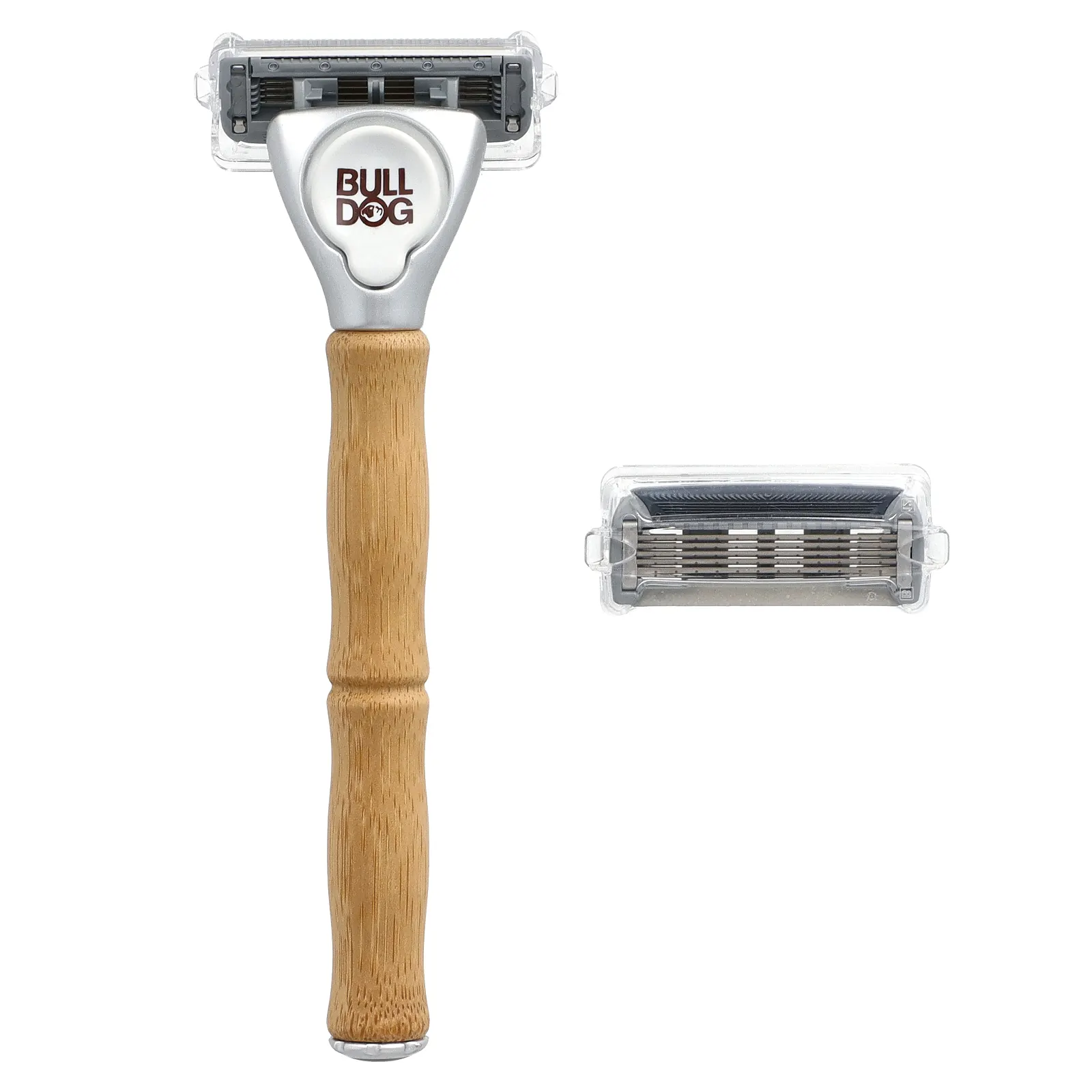 Bulldog Skincare For Men, Original Bamboo Razor, 1 шт., 2 вкладыша