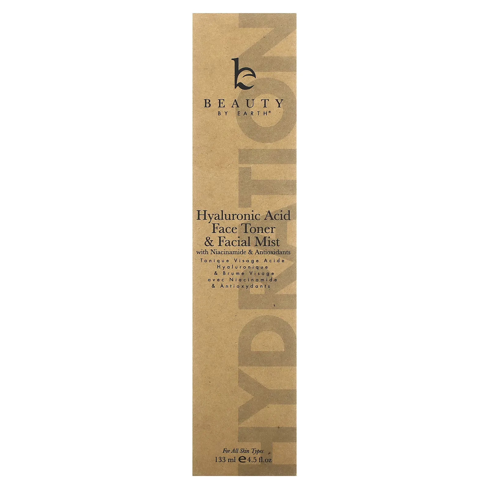 Beauty By Earth, тоник и спрей для лица с гиалуроновой кислотой, 133 мл (4,5 жидк. унции)