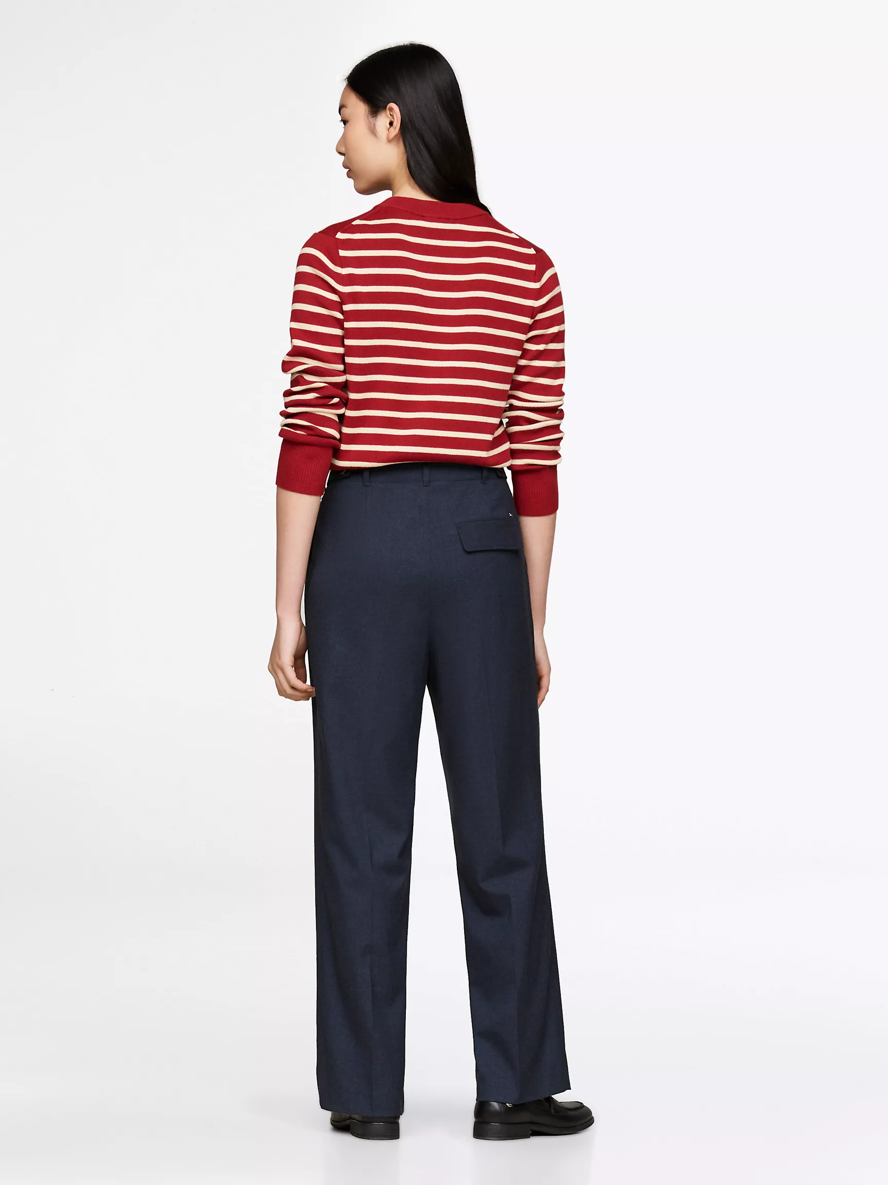 Женские брюки Tommy Hilfiger, Свободные брюки прямого кроя из фланели