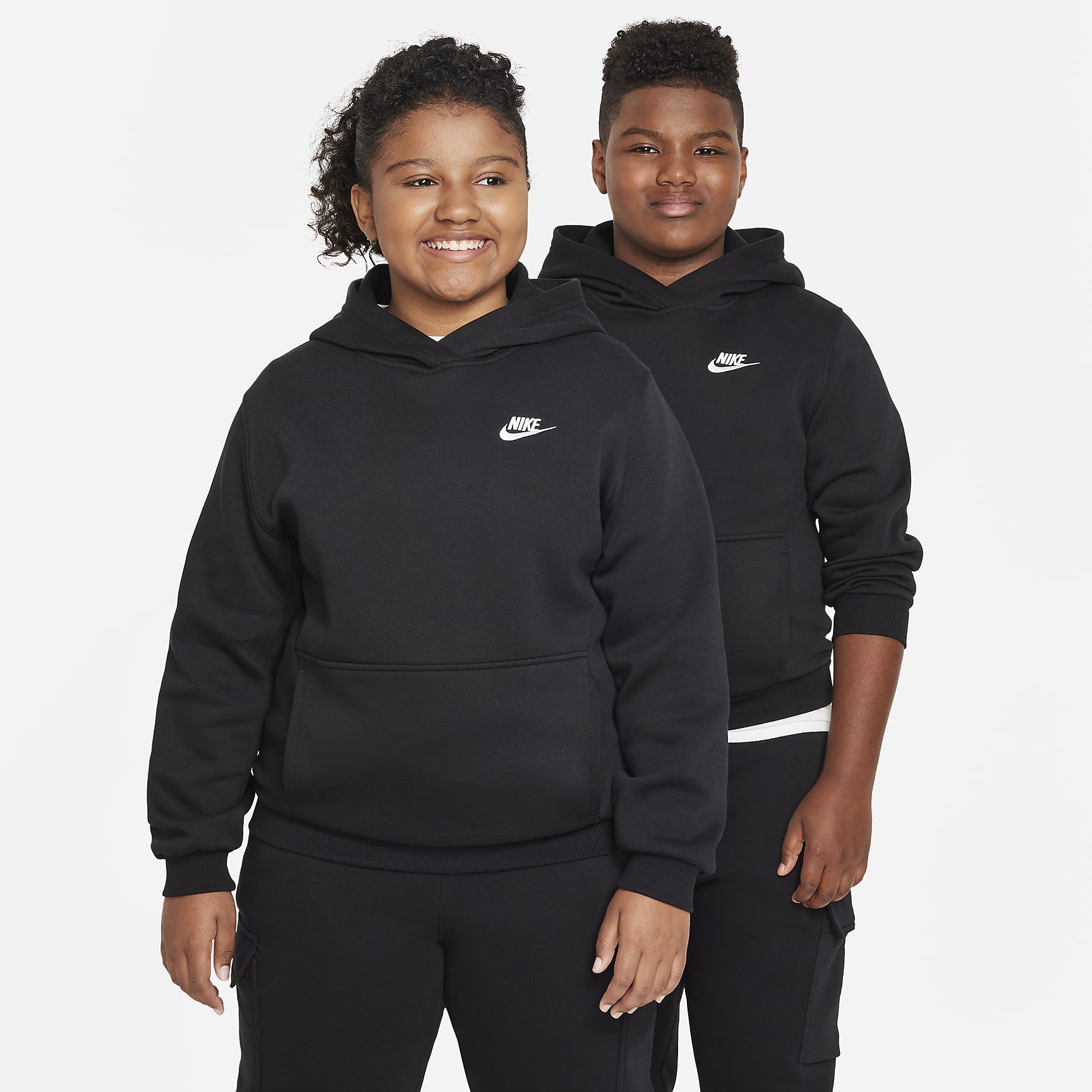 Nike Sportswear Club Fleece Big Kids' Pullover Hoodie (Extended Size)