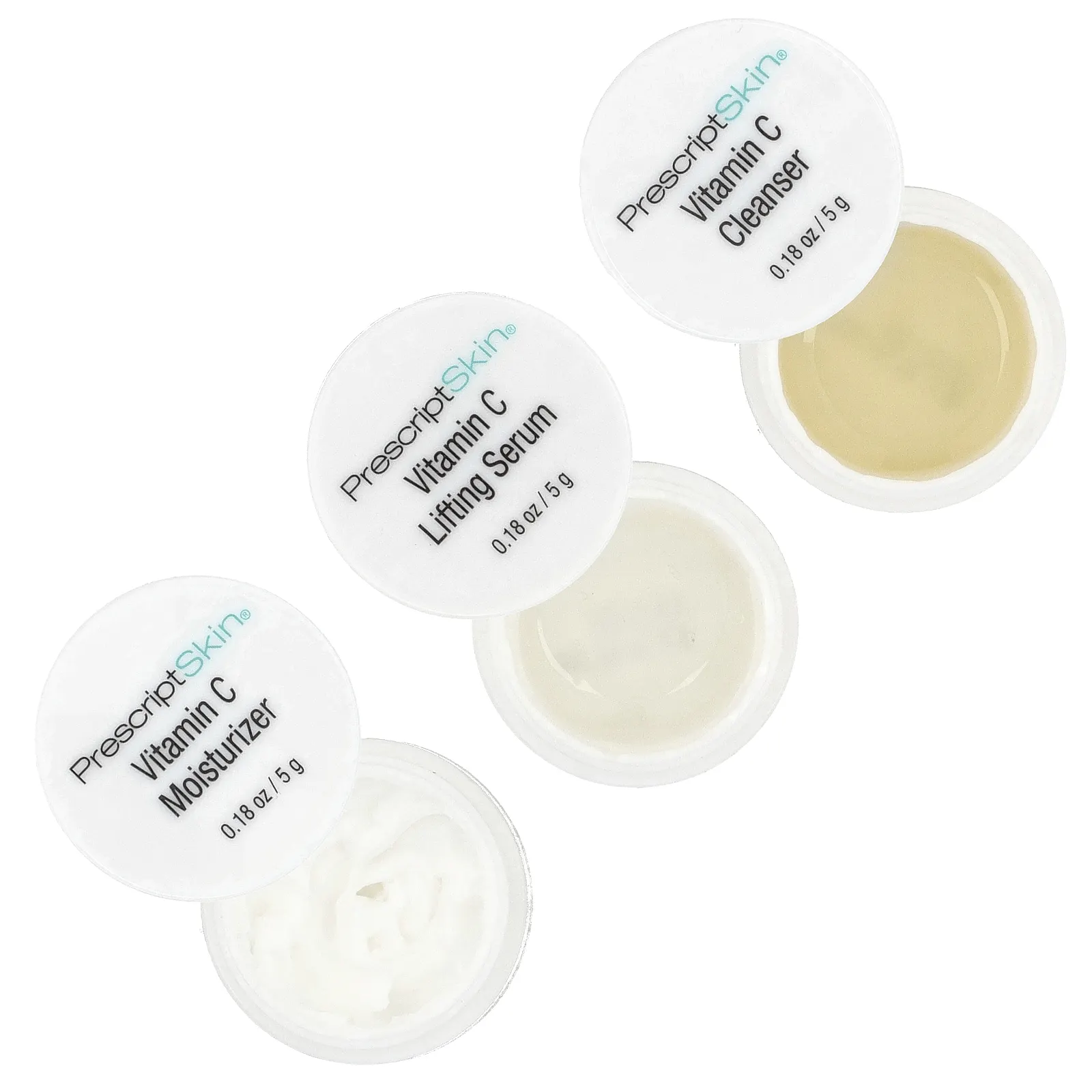 PrescriptSkin, набор пробных продуктов с витамином С, 3 баночки по 5 г (0,18 унции)
