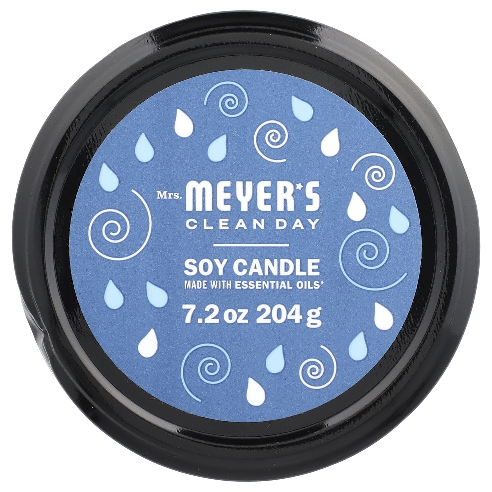 Mrs. Meyers Clean Day, ароматическая соевая свеча, дождевая вода, 204 г (7,2 унции)