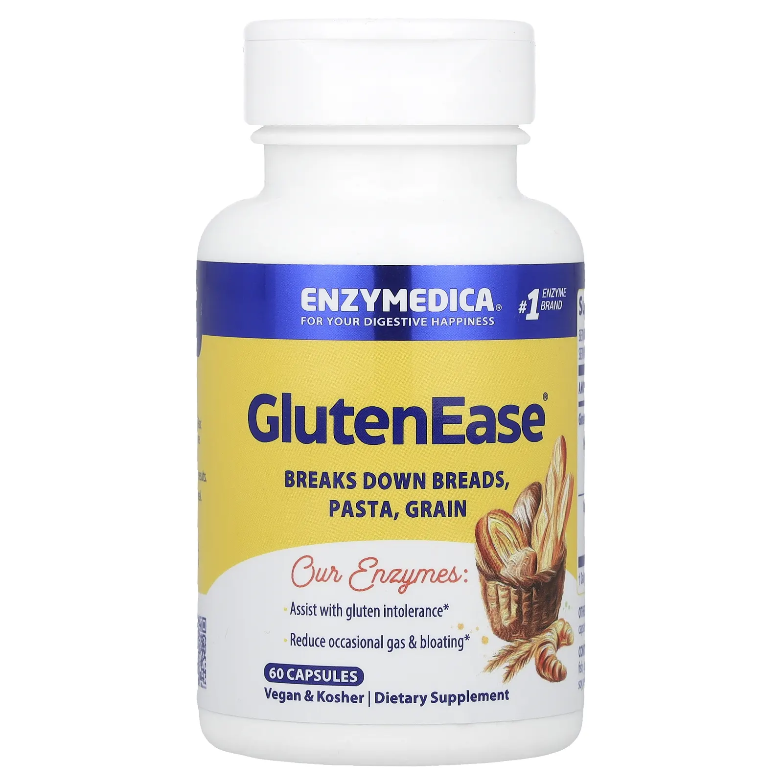Enzymedica, GlutenEase, 60 капсул