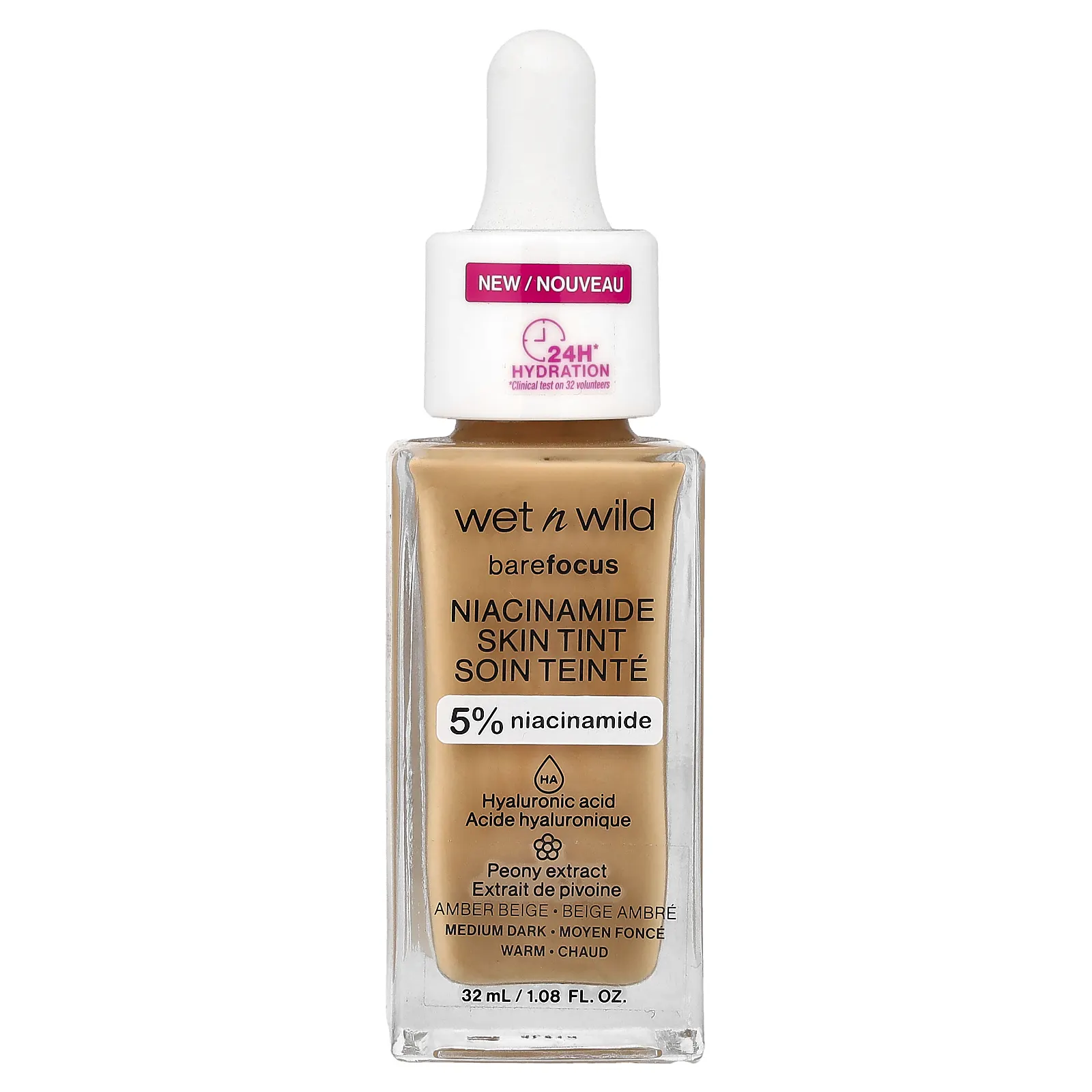 wet n wild, Barefocus, никотинамид, краситель для кожи, 1116321 янтарно-бежевый, 32 мл (1,08 жидк. унции)