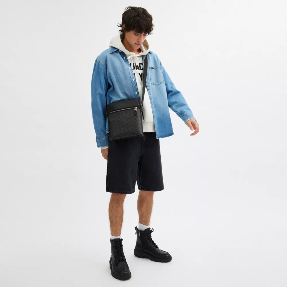 Сумка COACH Houston Flight Bag In Signature Canvas