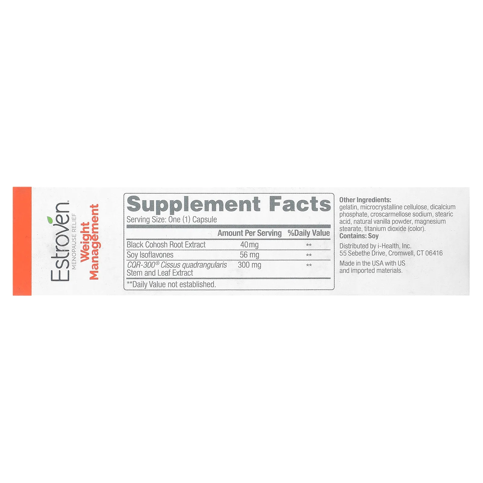 Estroven, средство для облегчения менопаузы и контроля веса, 30 капсул для ежедневного приема