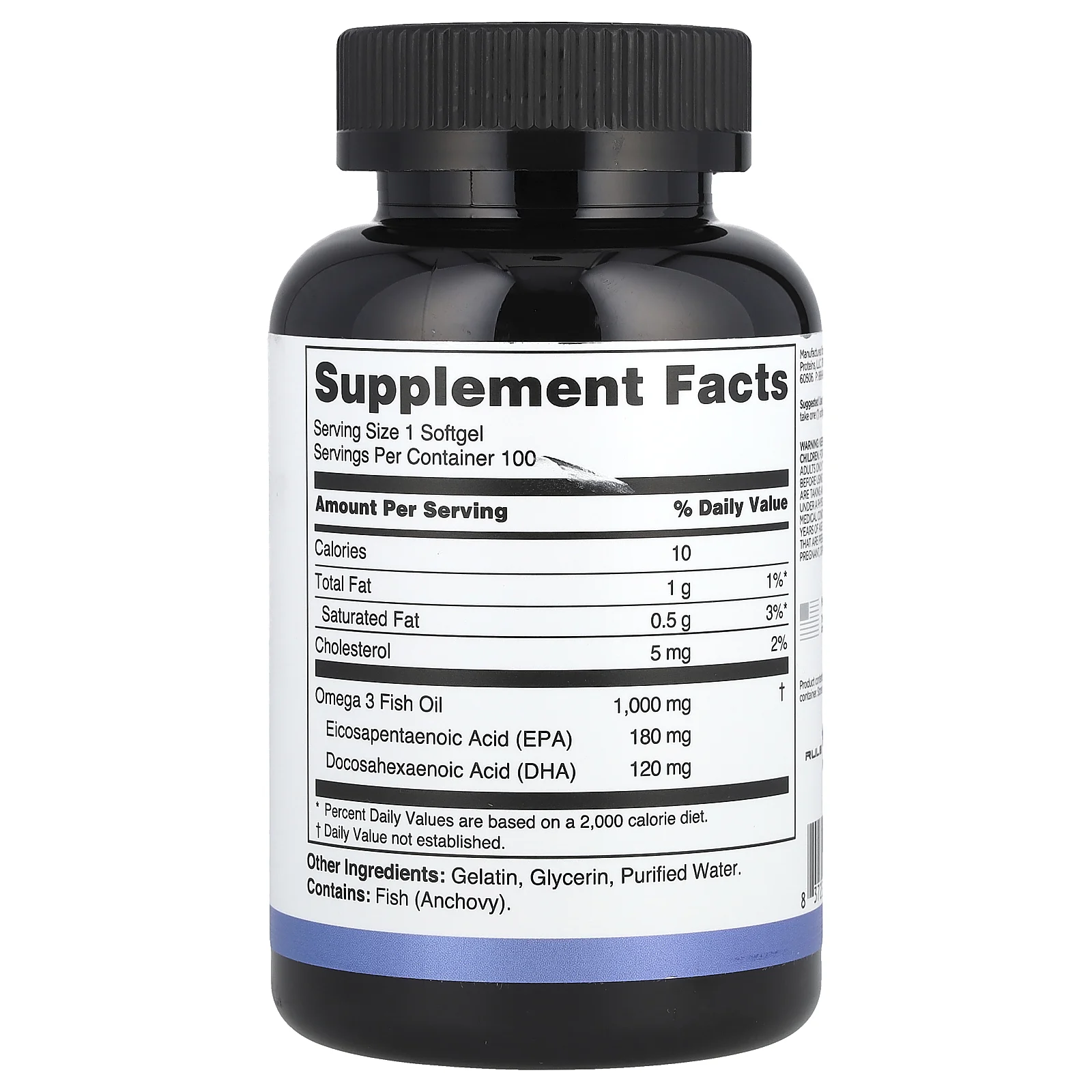 Rule One Proteins, рыбий жир, омега-3, 100 мягких таблеток