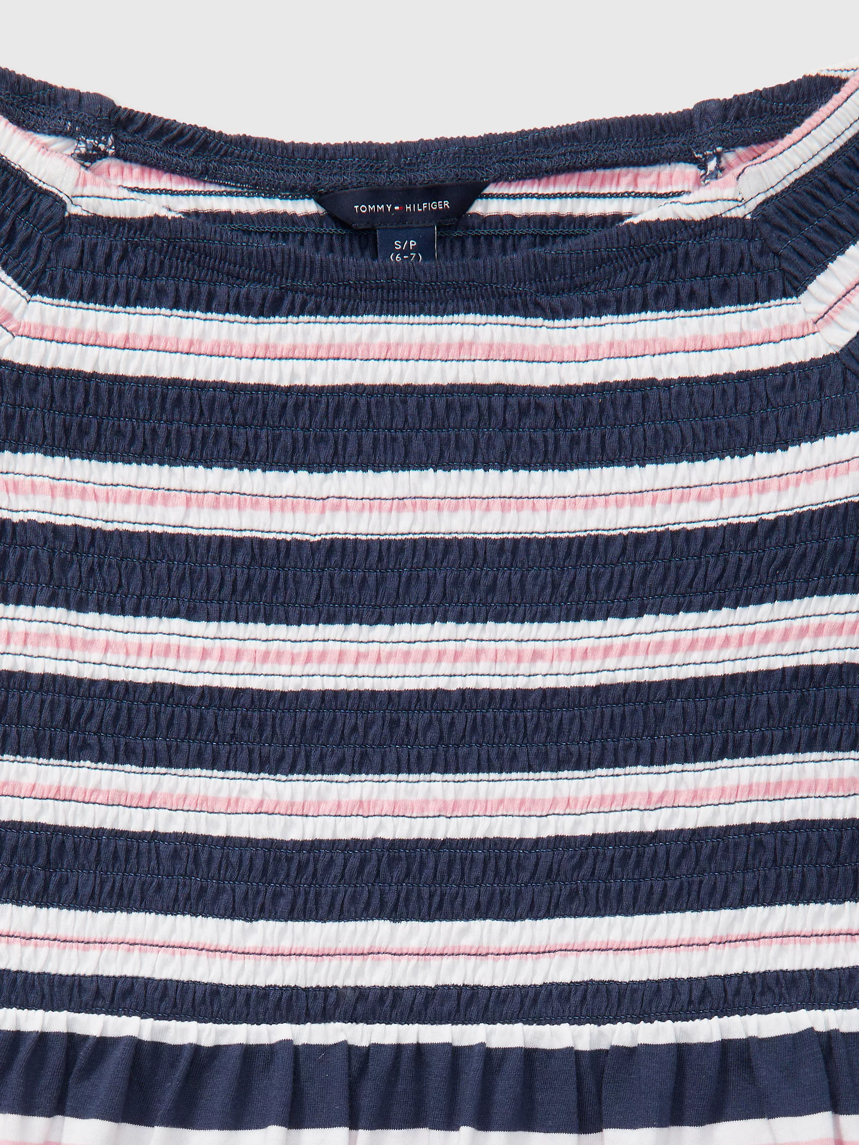 Платье для девочек Tommy Hilfiger, Детское полосатое платье со сборками