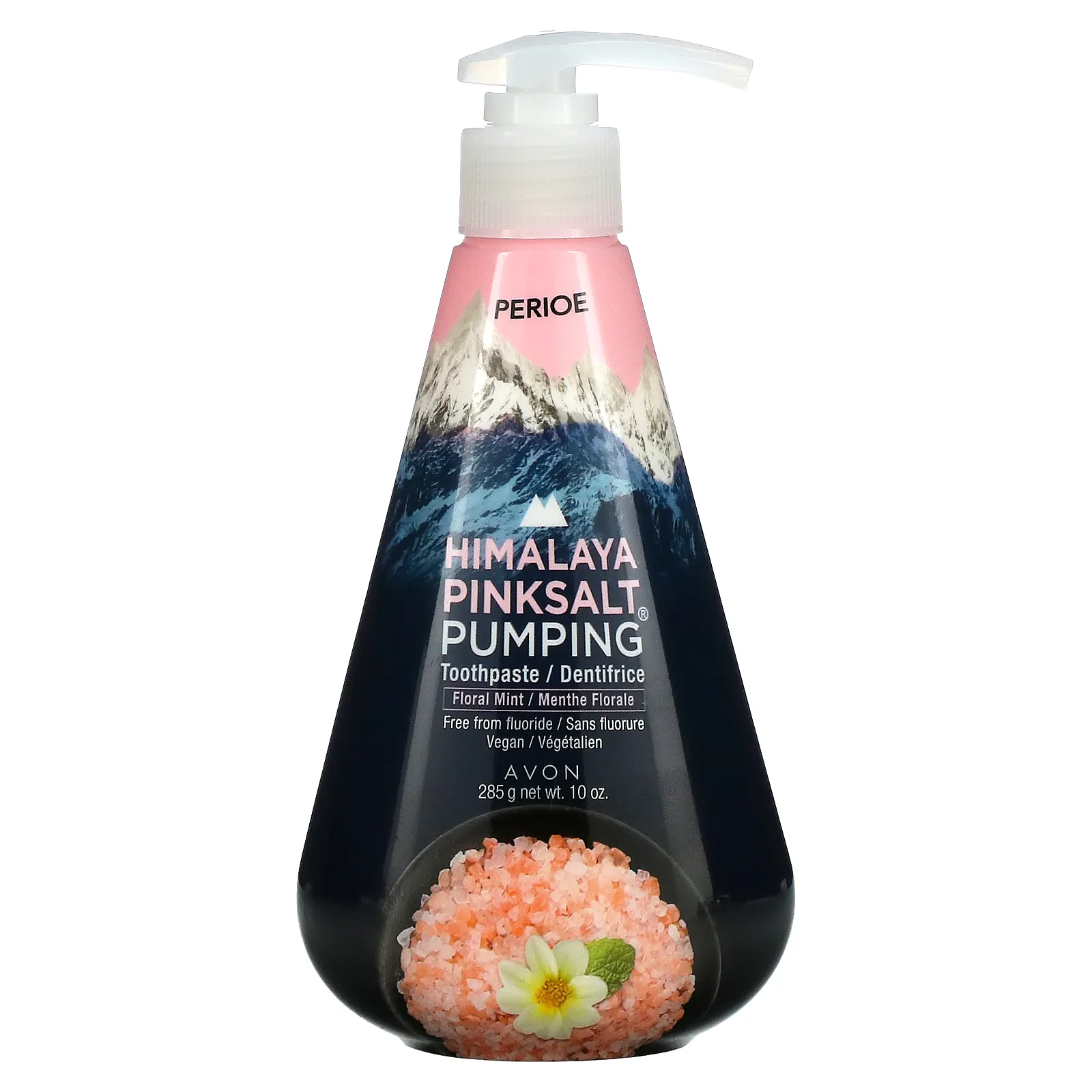 Perioe, Насосная зубная паста с розовой солью Himalaya, цветочная мята, 10 унций (285 г)