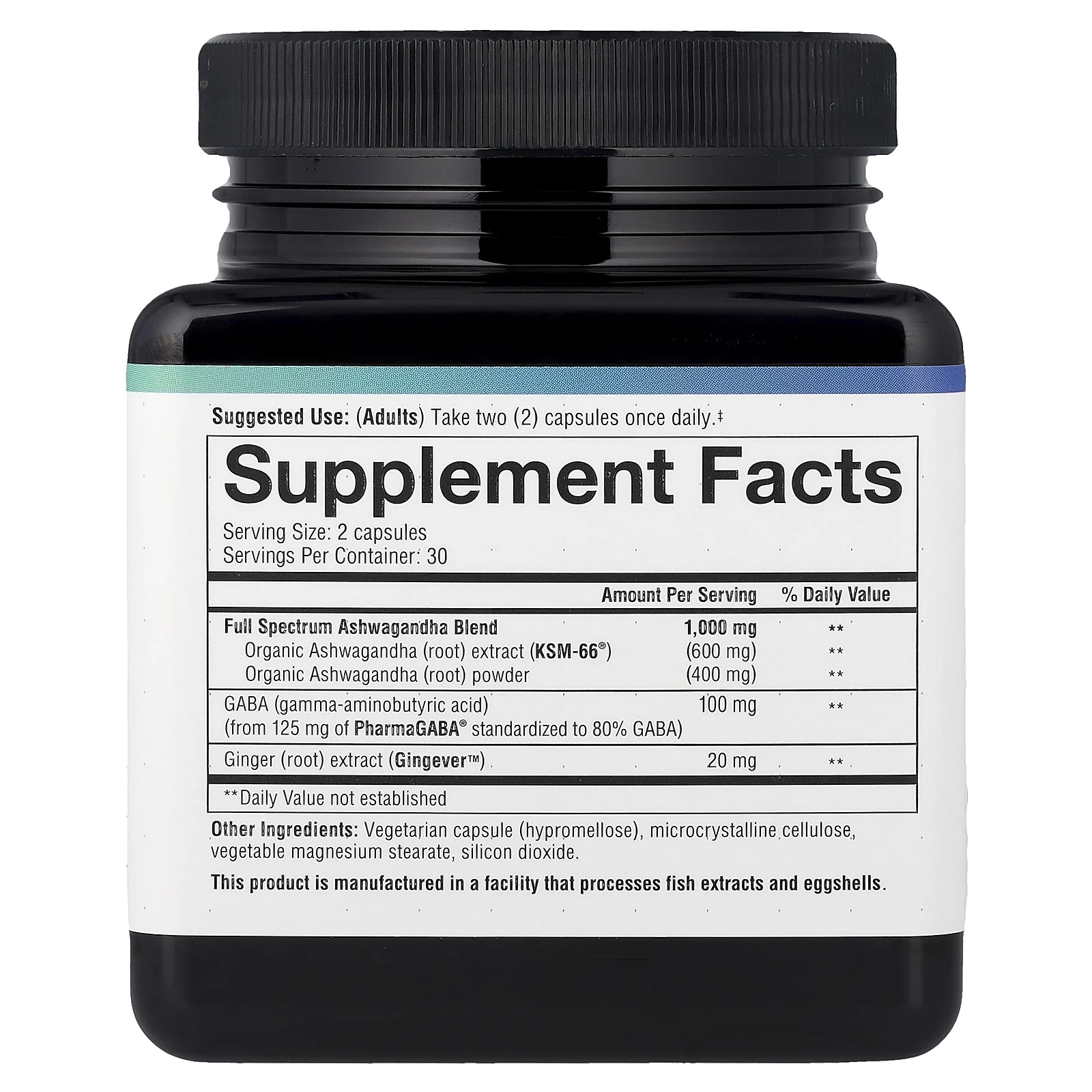 Youtheory, ашваганда и ГАМК, 60 вегетарианских капсул