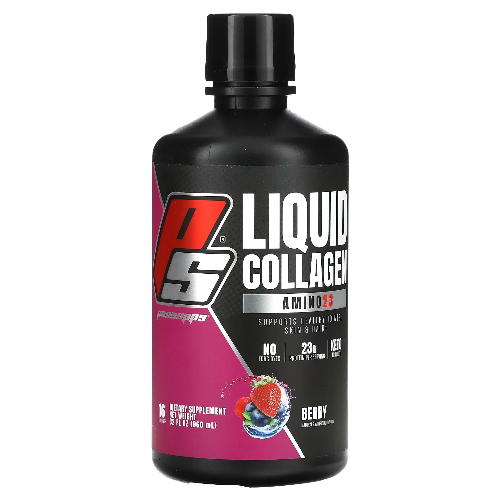 ProSupps, Amino23, жидкий коллаген, со вкусом ягод, 960 мл (32 жидк. унции)
