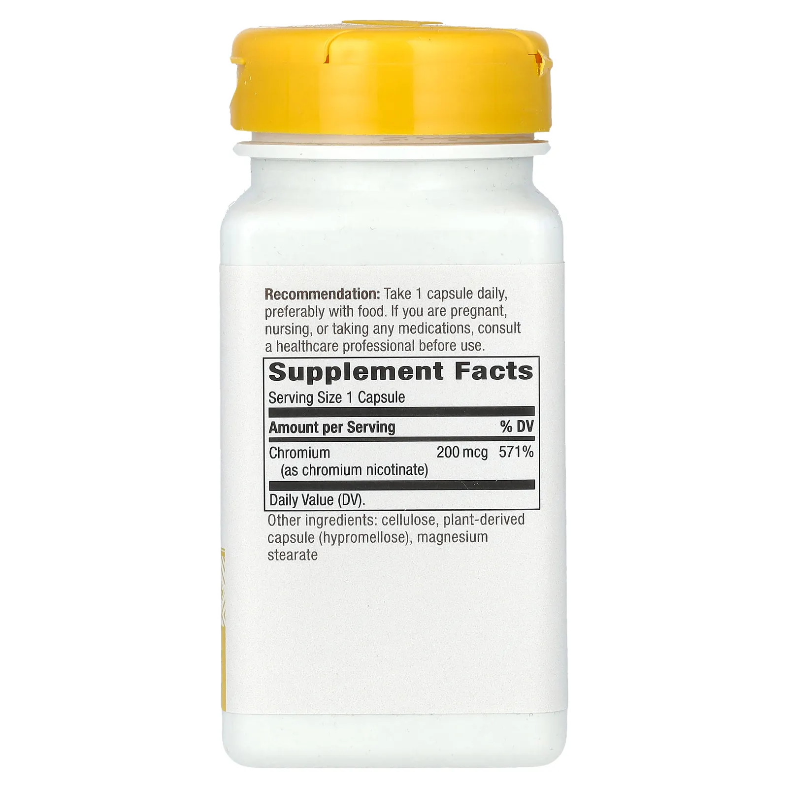 Nature's Way, хром (GTF), 200 мкг, 100 веганских капсул