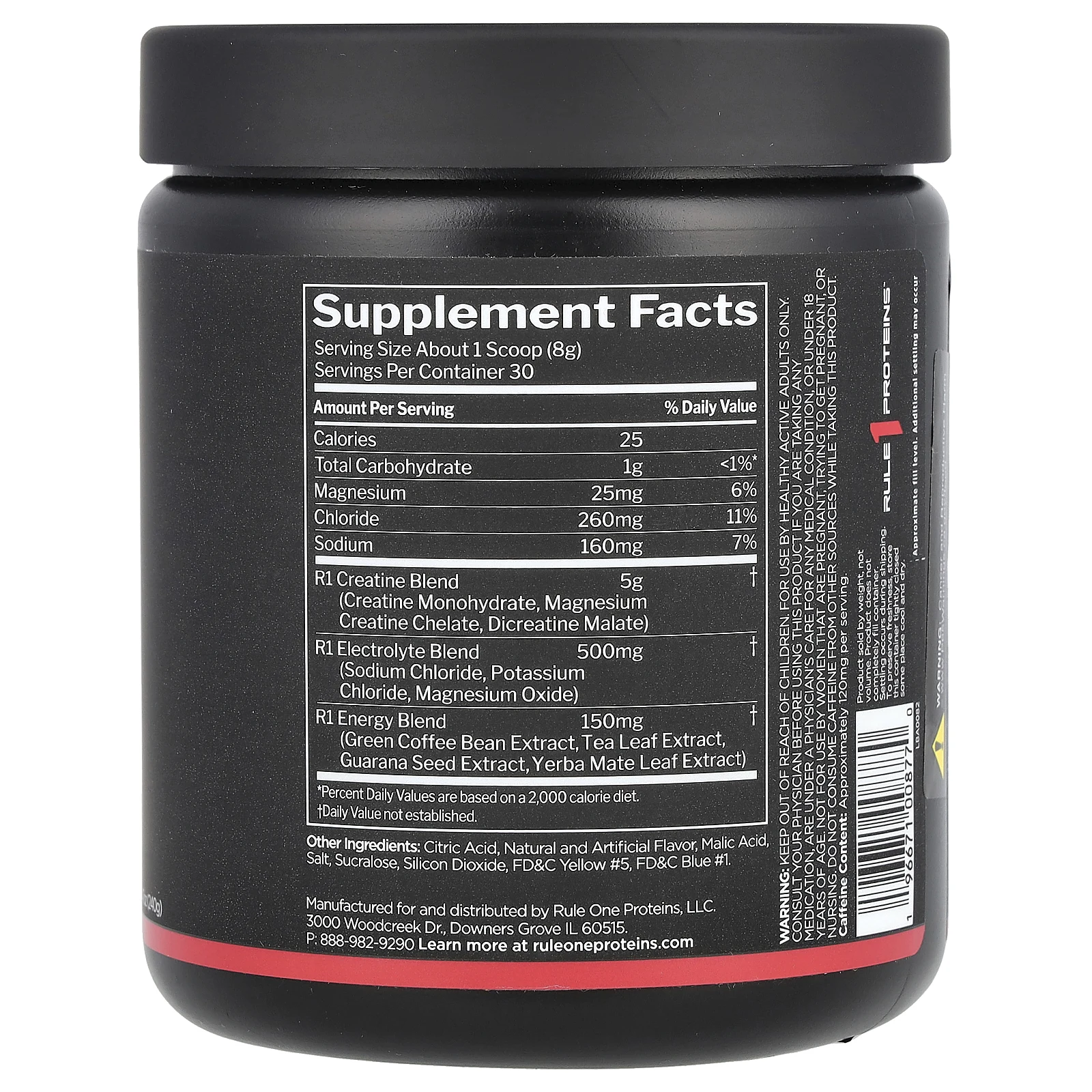 Rule One Proteins, Charged Creatine, кислая конфета, 240 г (8,47 унции)