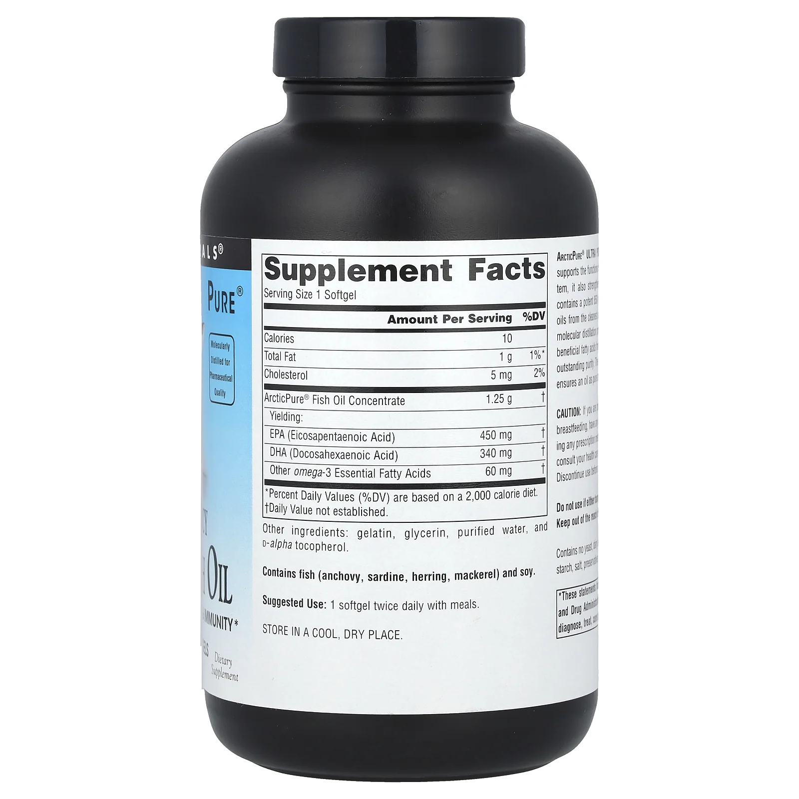 Source Naturals, Arctic Pure® рыбий жир с омега-3, сверхэффективный, 850 мг, 120 мягких таблеток