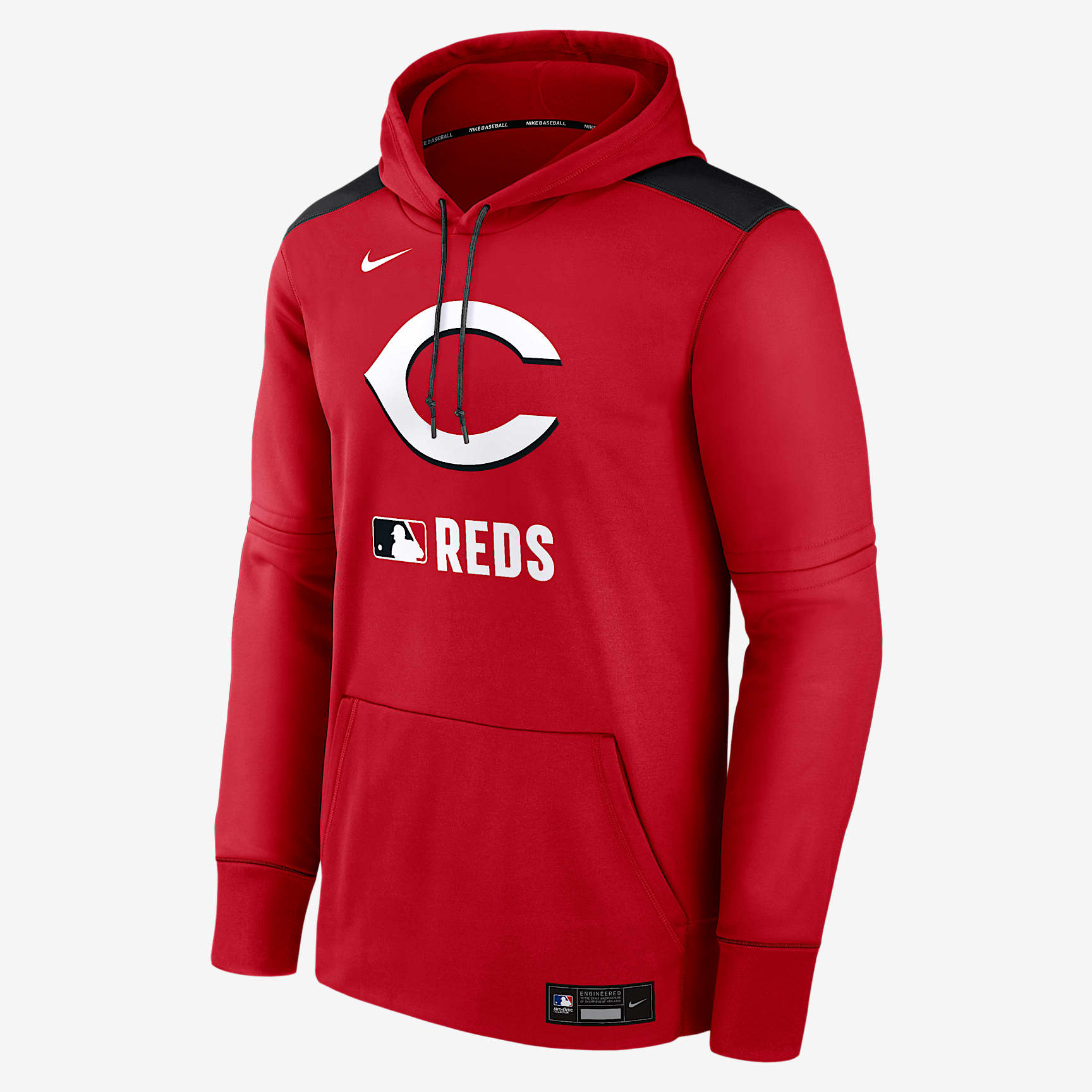 Cincinnati Reds Authentic Collection Men's Nike Therma MLB Pullover Hoodie