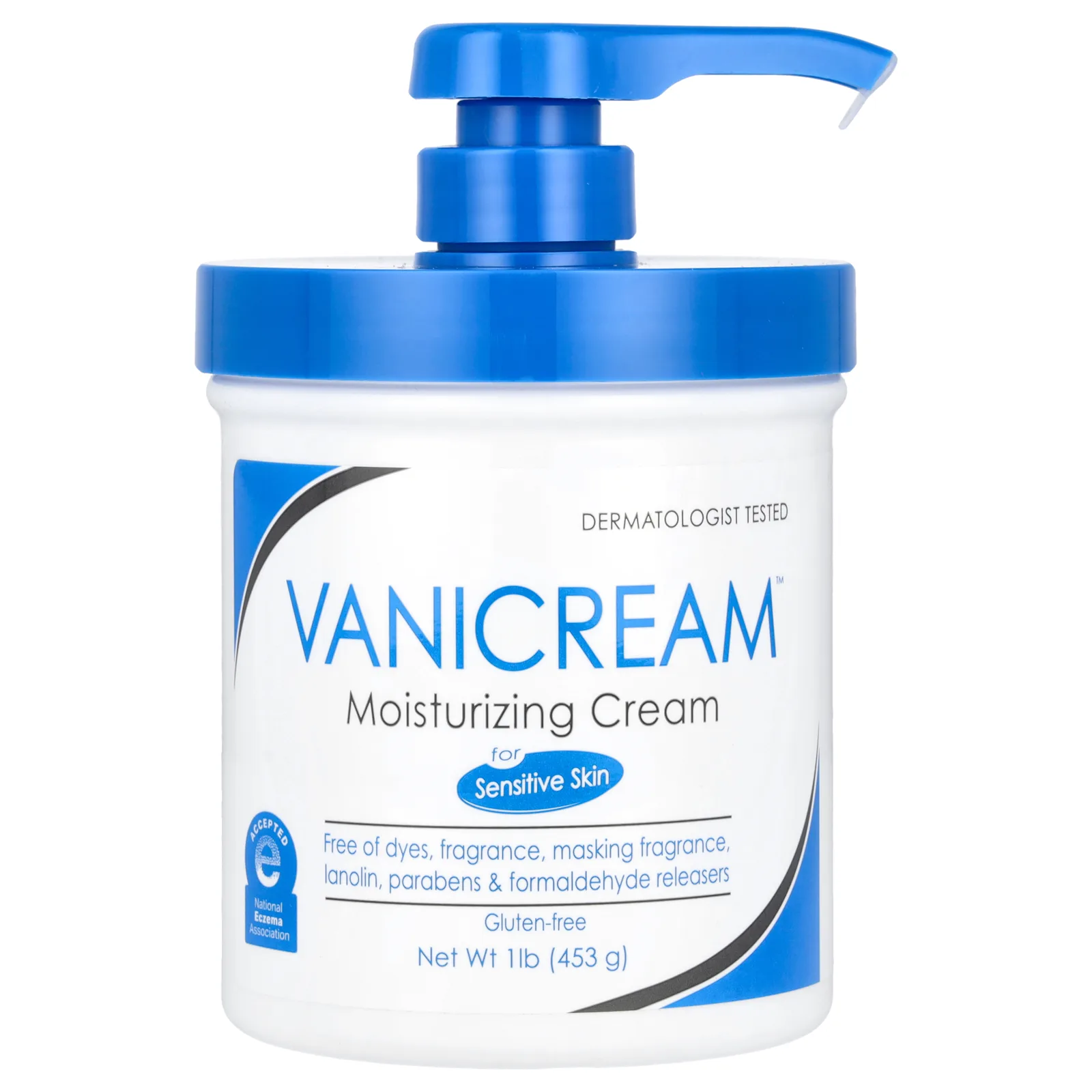 Vanicream, Увлажняющий крем, для чувствительной кожи, 1 фунт (453 г)