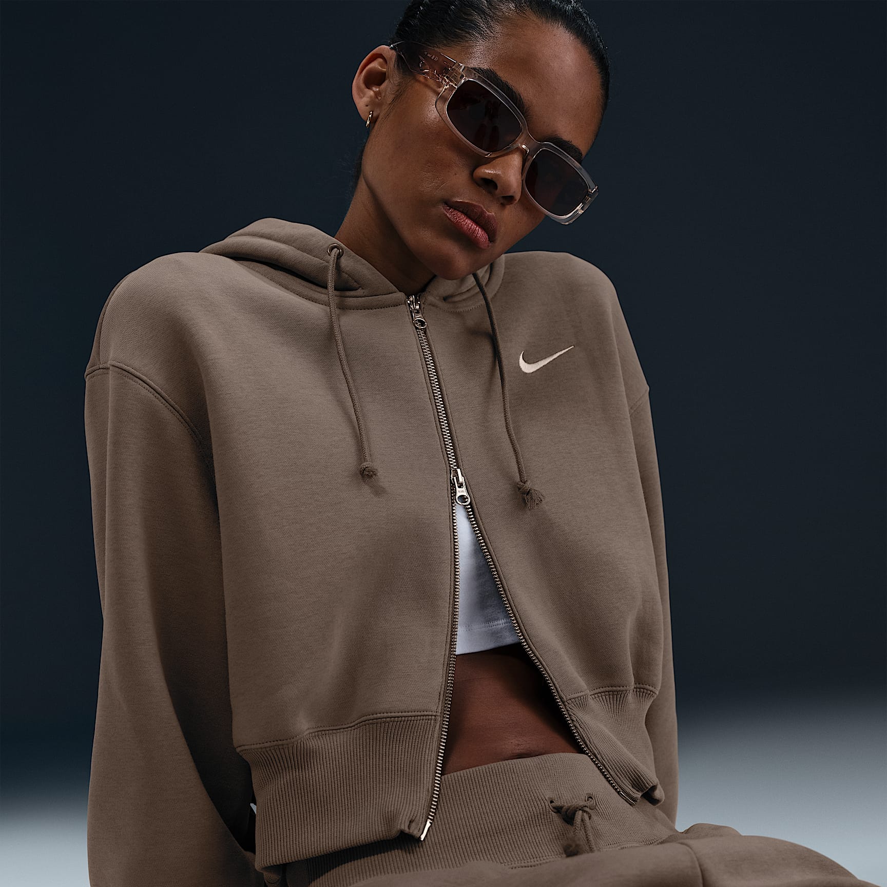 Nike Sportswear Phoenix Fleece Women's Loose Cropped Full-Zip Hoodie