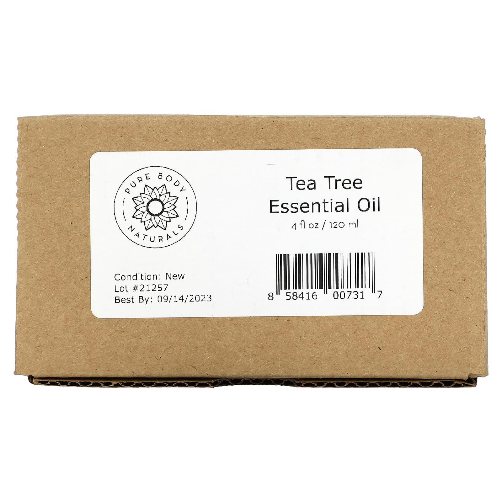 Pure Body Naturals, Эфирное масло чайного дерева, 120 мл (4 жидк. Унции)