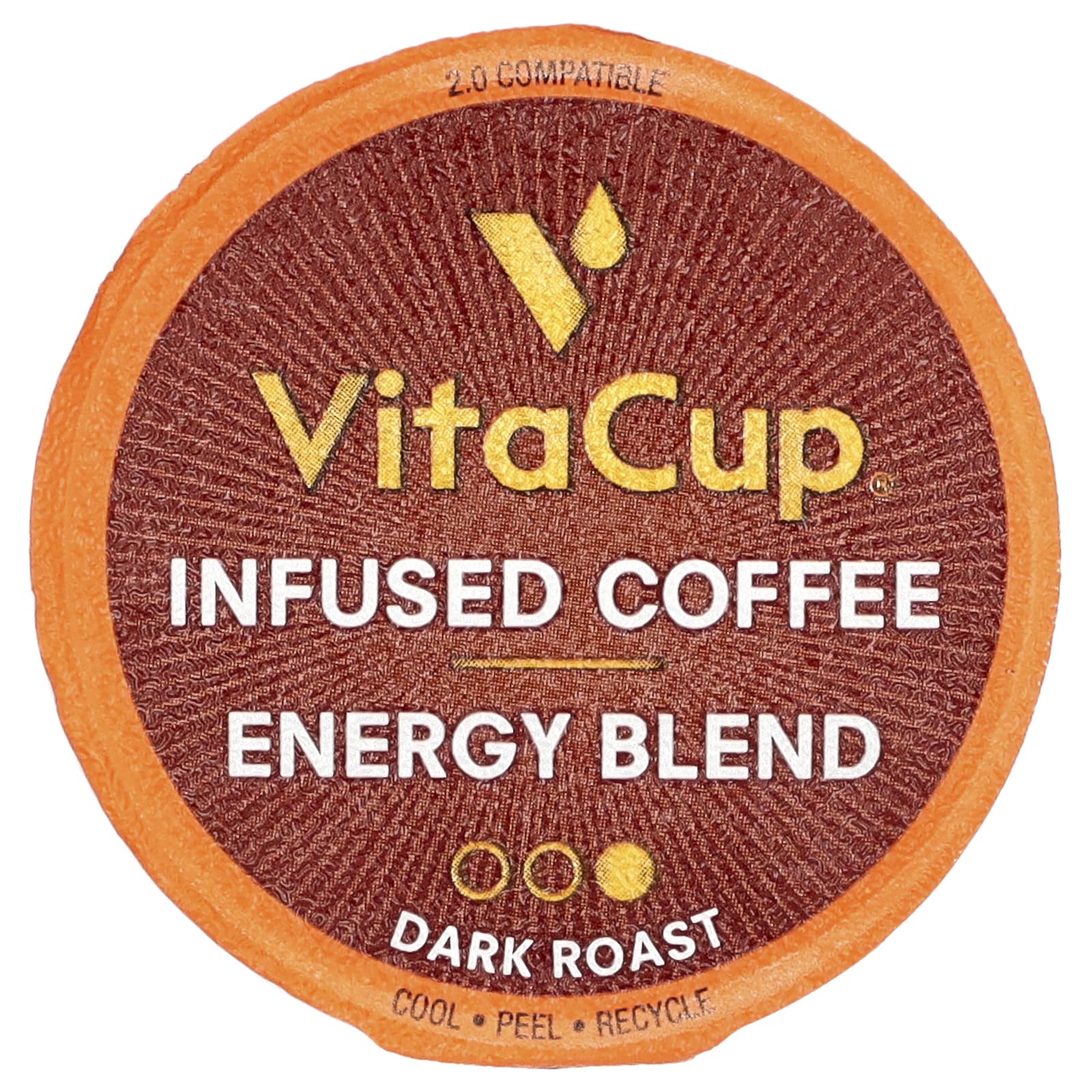 VitaCup, Energy Coffee, темная обжарка, 16 чашек по 11 г (0,39 унции)