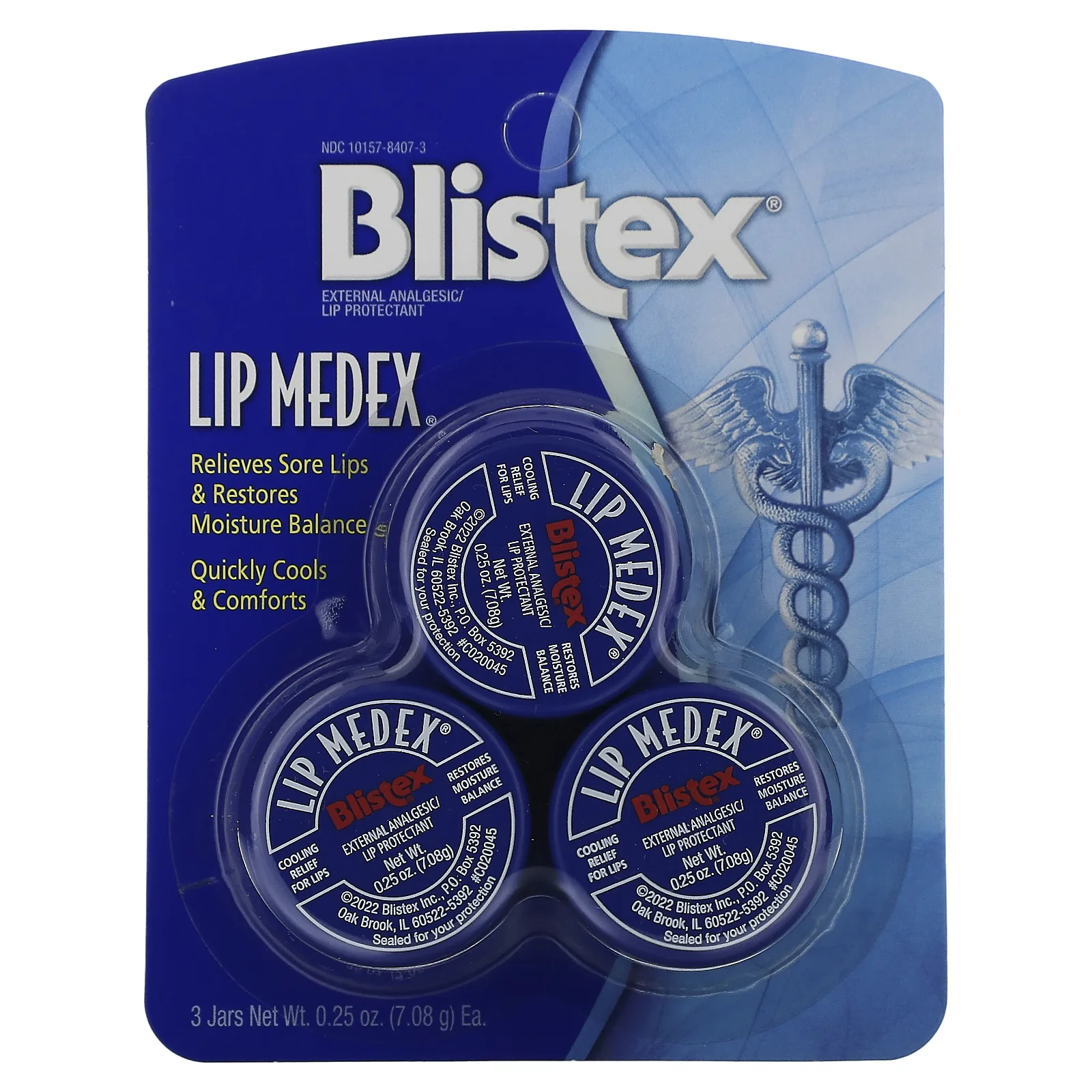 Blistex, Lip Medex, 3 баночки по 7,08 г (0,25 унции)