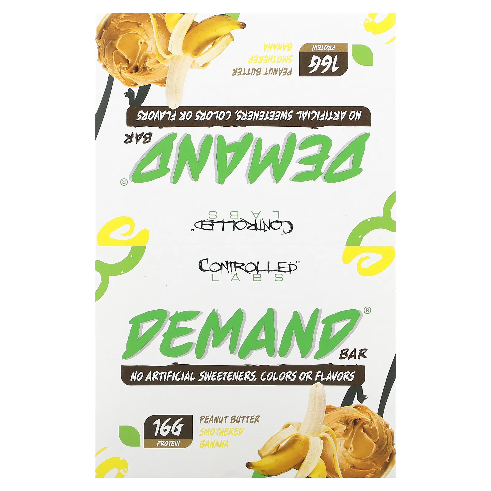 Controlled Labs, Demand Bar, банан с арахисовым маслом, 12 батончиков по 60 г (2,12 унции)