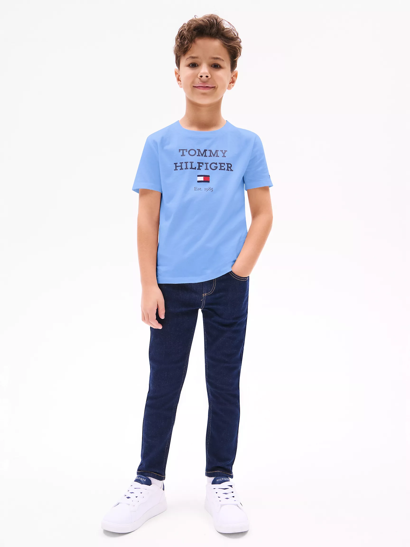 Футболка Tommy Hilfiger для мальчиков, Детская футболка с логотипом Hilfiger