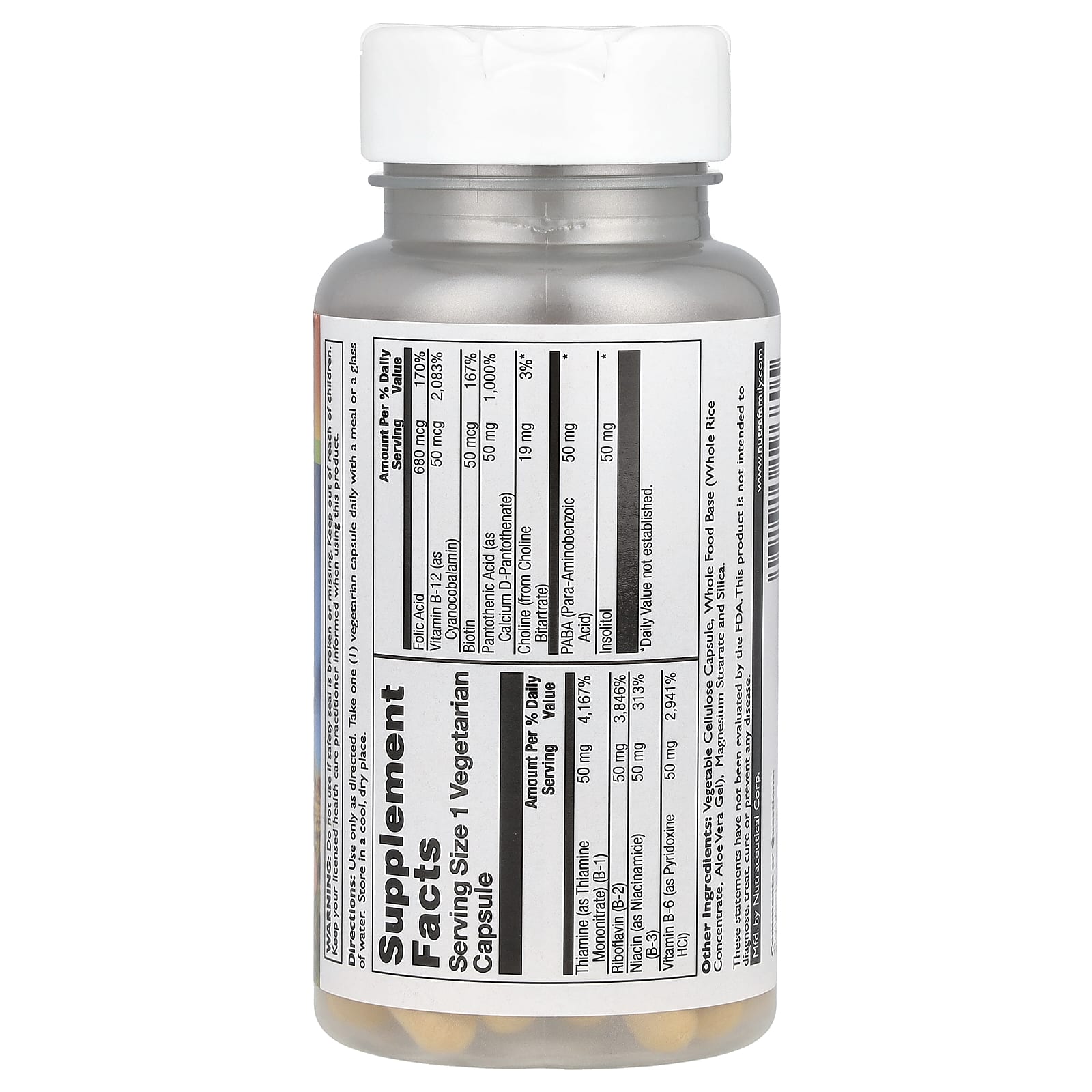 Thompson, B50 Complex, комплекс витаминов группы В, 60 вегетарианских капсул