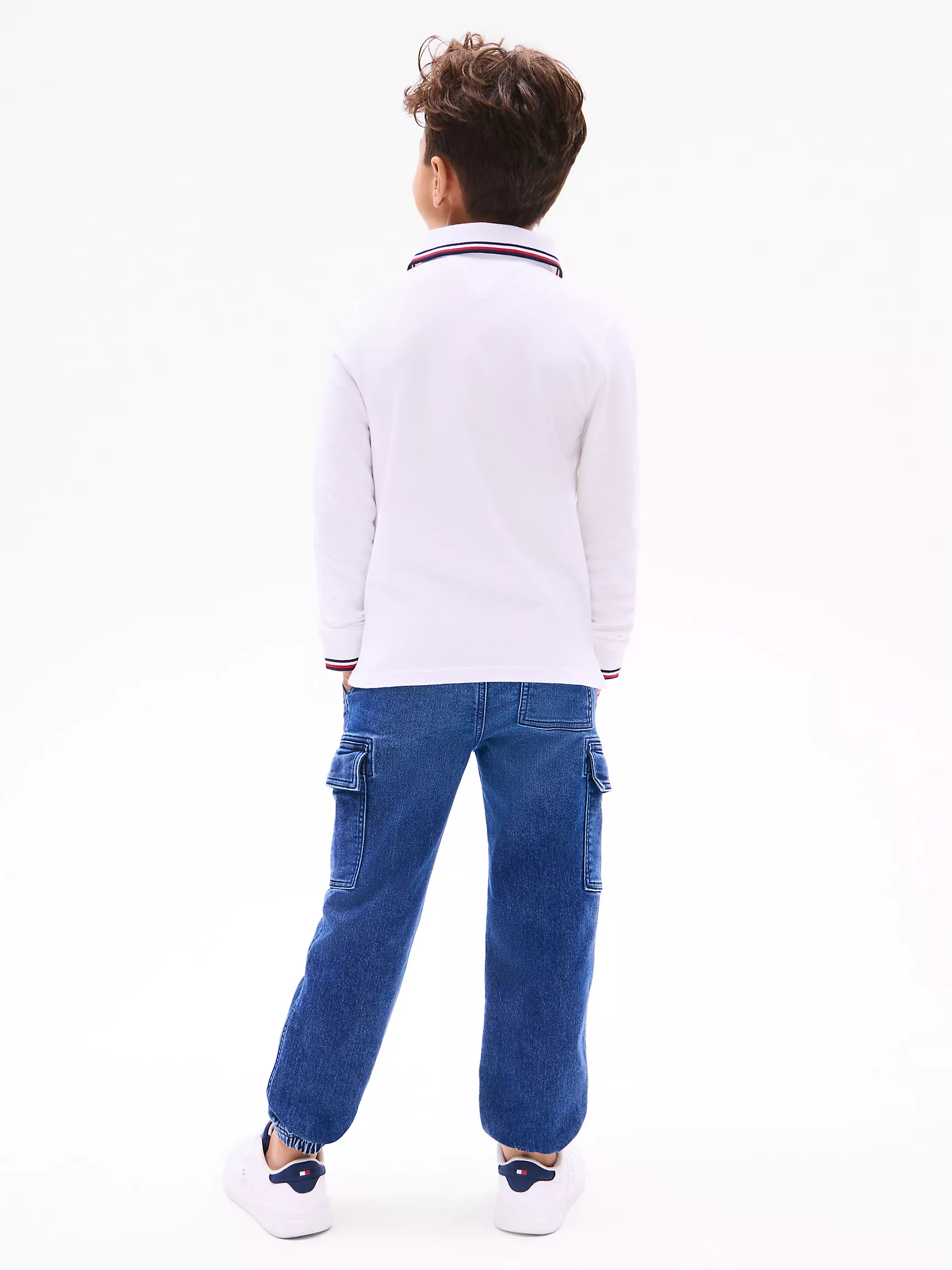 Рубашка-поло для мальчиков Tommy Hilfiger, Детское поло с длинным рукавом и влагоотводящей технологией Tommy