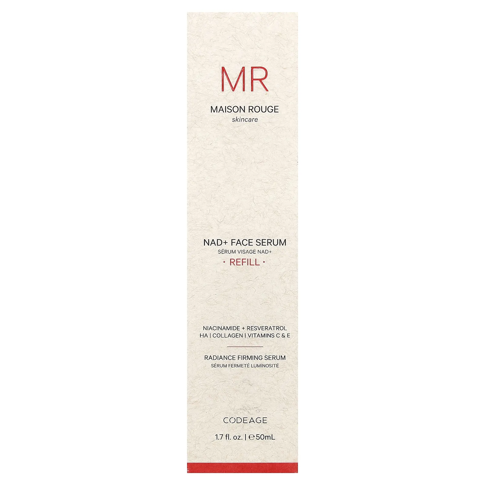 Codeage, Maison Ruge, сыворотка для лица с НАД+, запасной продукт, 50 мл (1,7 жидк. унции)