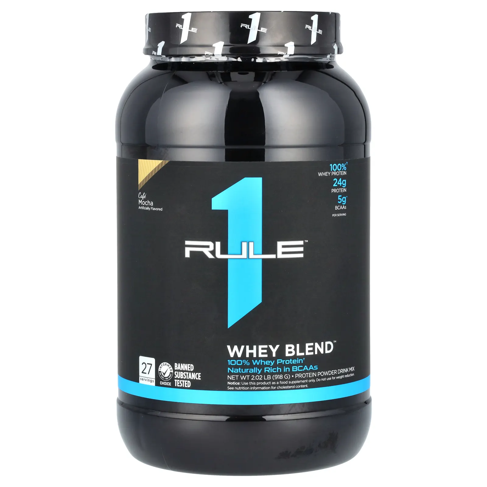 Rule One Proteins, сывороточная протеиновая смесь для приготовления напитка, со вкусом кофе мокко, 918 г (2,02 фунта)