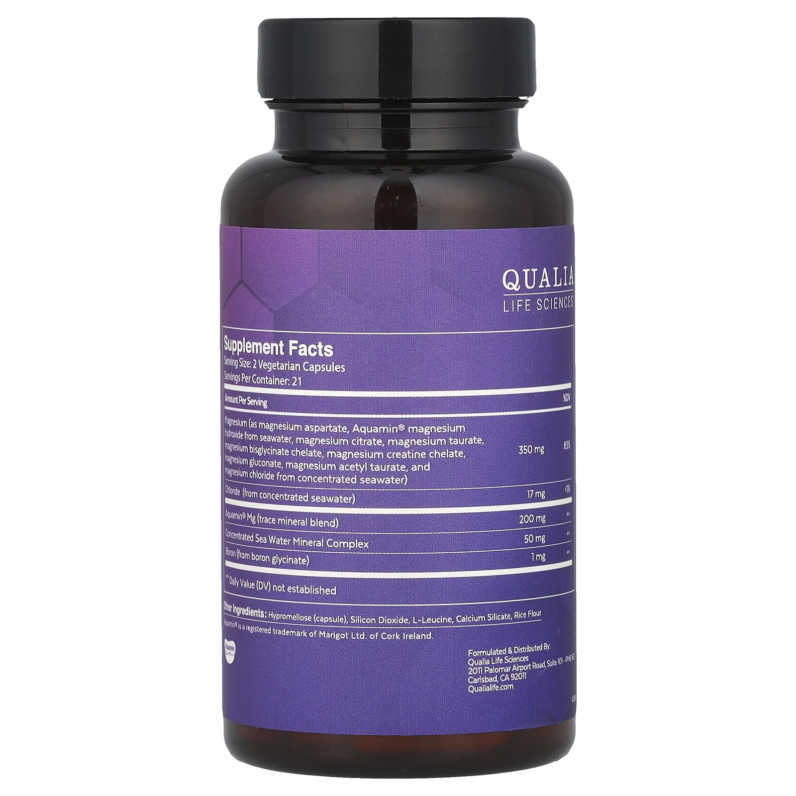 Qualia, Magnesium + ™, 42 капсулы