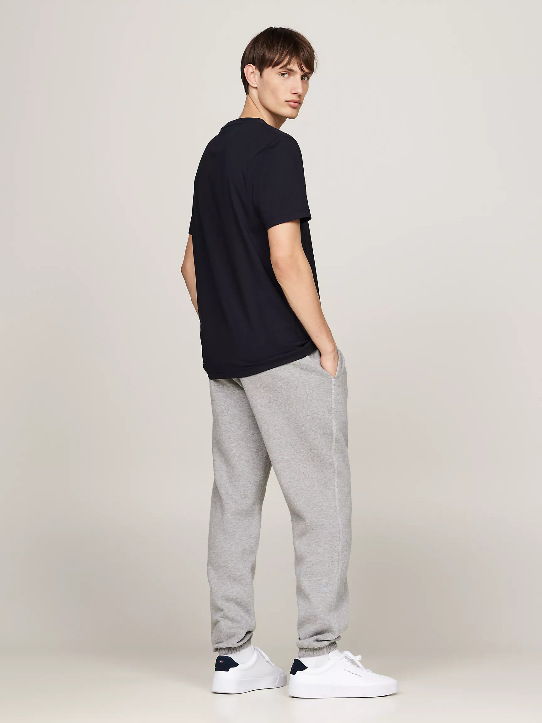 Мужская футболка Tommy Hilfiger, Футболка Tommy с ребристой вставкой и логотипом