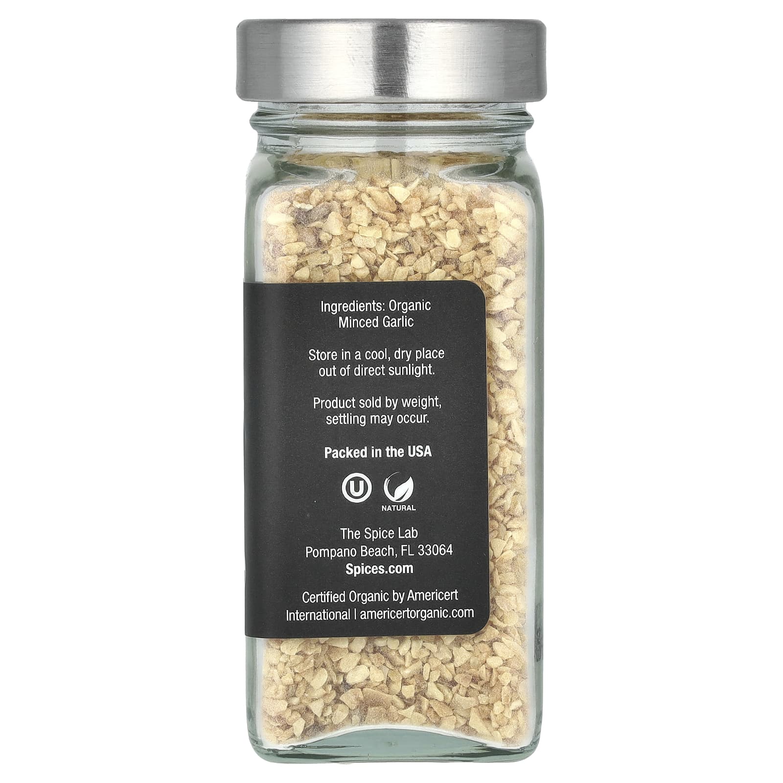 The Spice Lab, Органический рубленый чеснок, 68 г (2,4 унции)