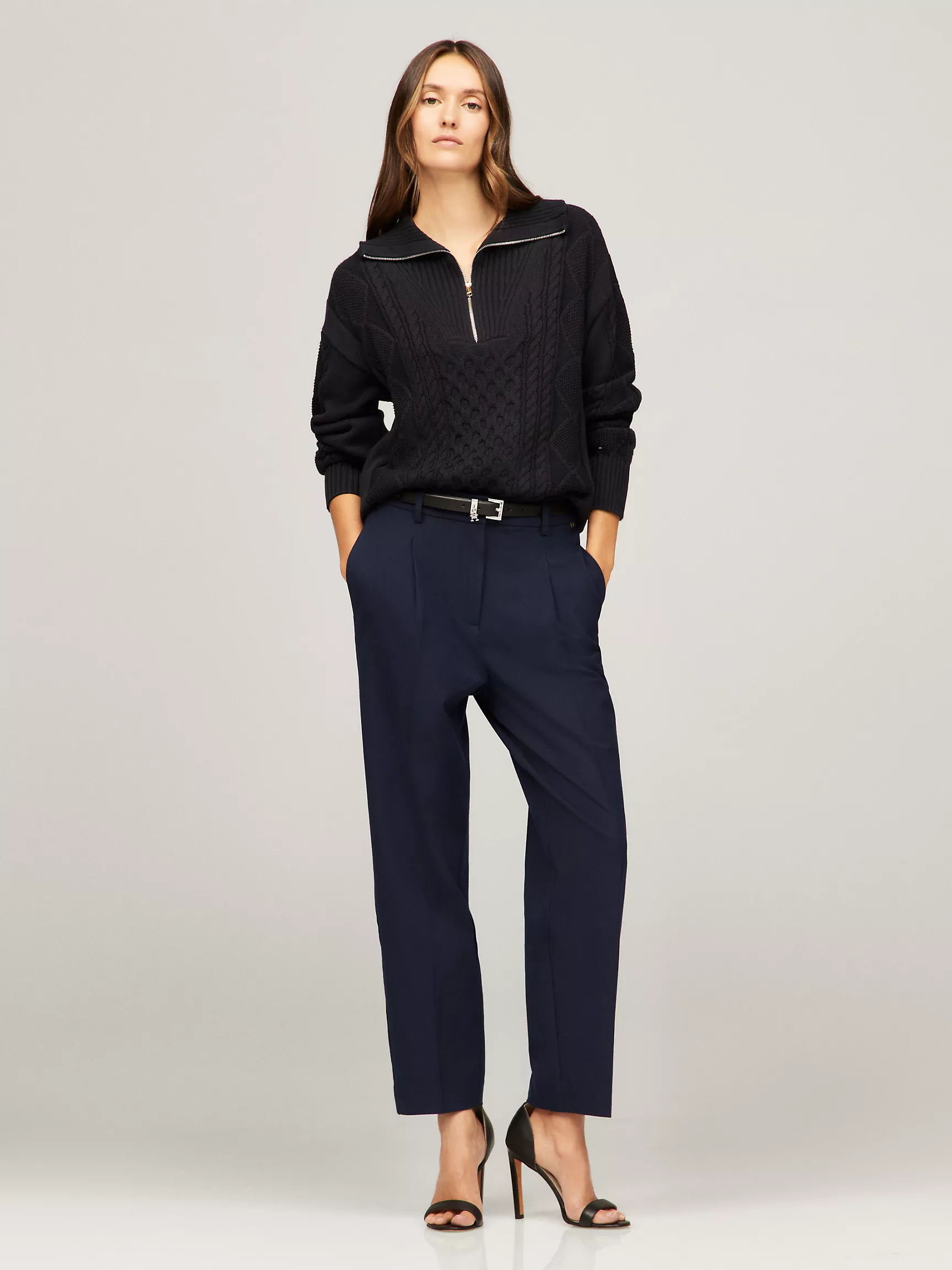 Женские брюки Tommy Hilfiger, Брюки зауженного кроя однотонные