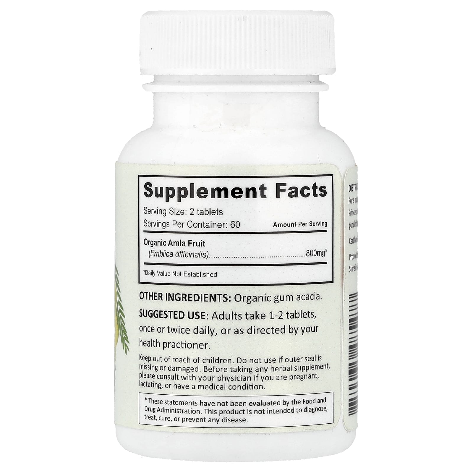 Pure Indian Foods, органическая амла в таблетках, 120 таблеток (400 мг в 1 таблетке)